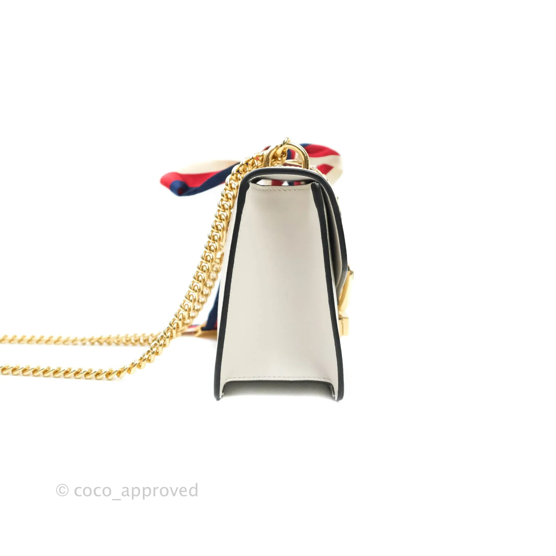 Gucci Sylvie Mini White Calfskin Bag 