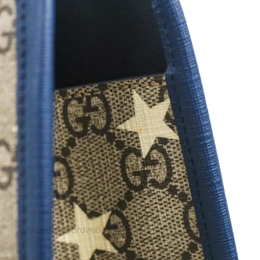 Gucci Tote Bag GG Supreme Monogram Stars Navy