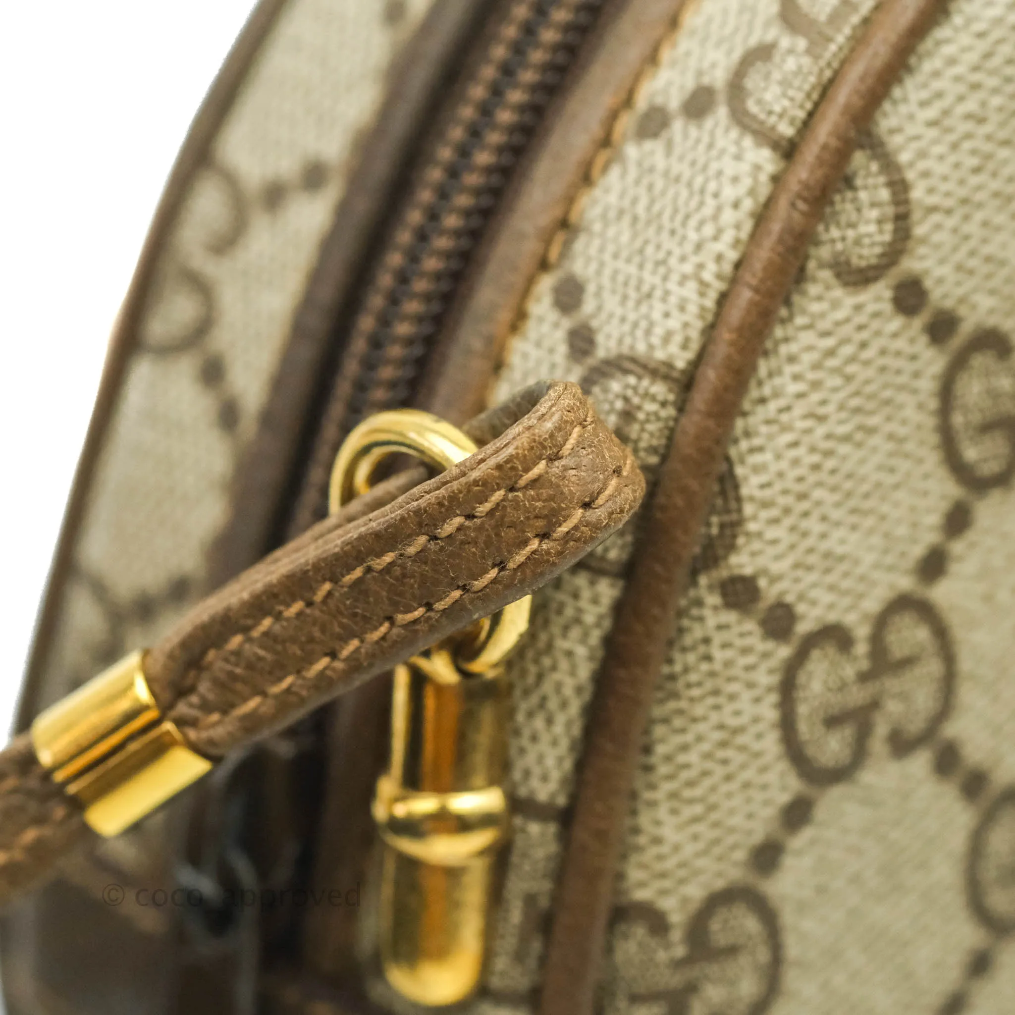 Gucci Vintage GG Monogram Canvas Round Shoulder Bag