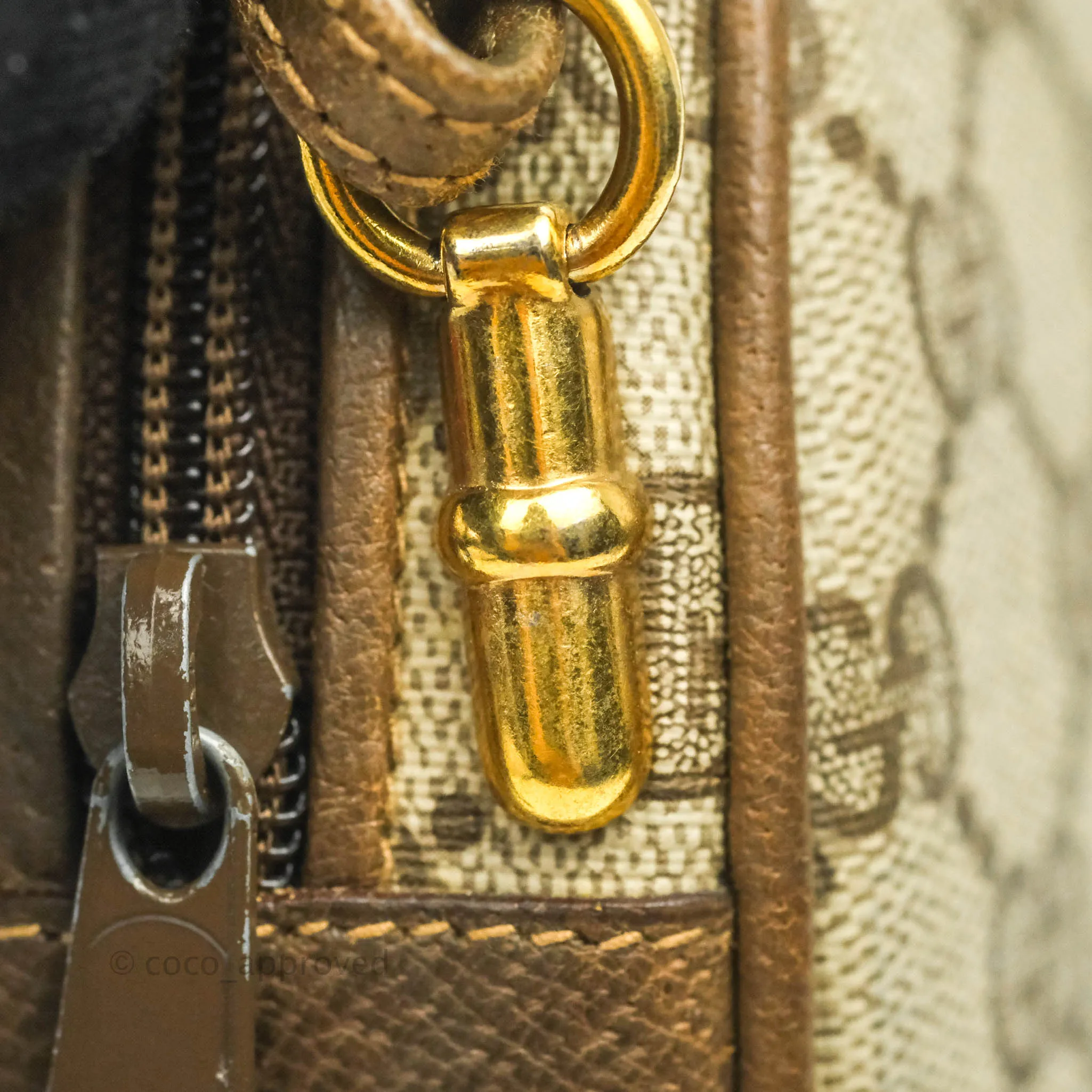 Gucci Vintage GG Monogram Canvas Round Shoulder Bag