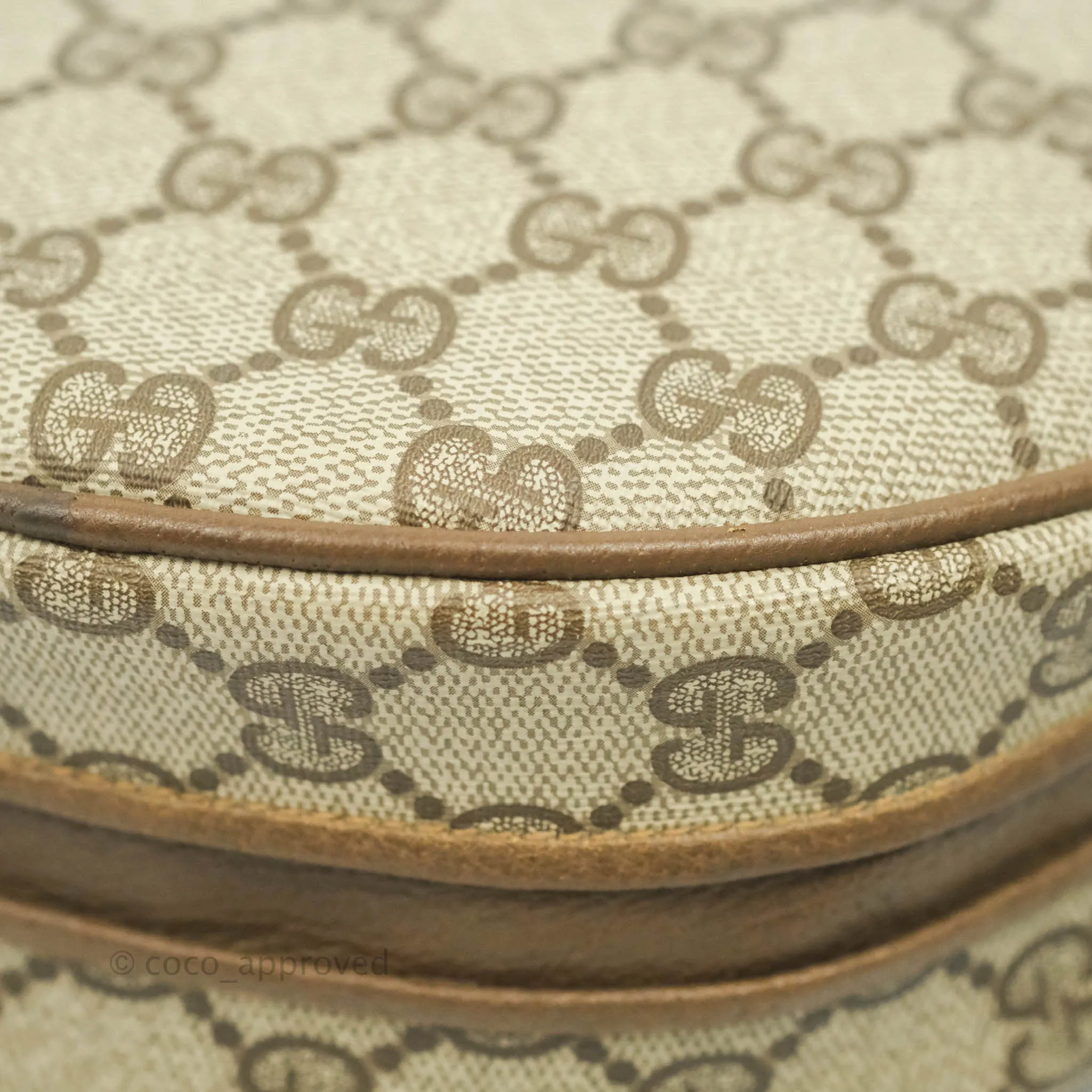 Gucci Vintage GG Monogram Canvas Round Shoulder Bag