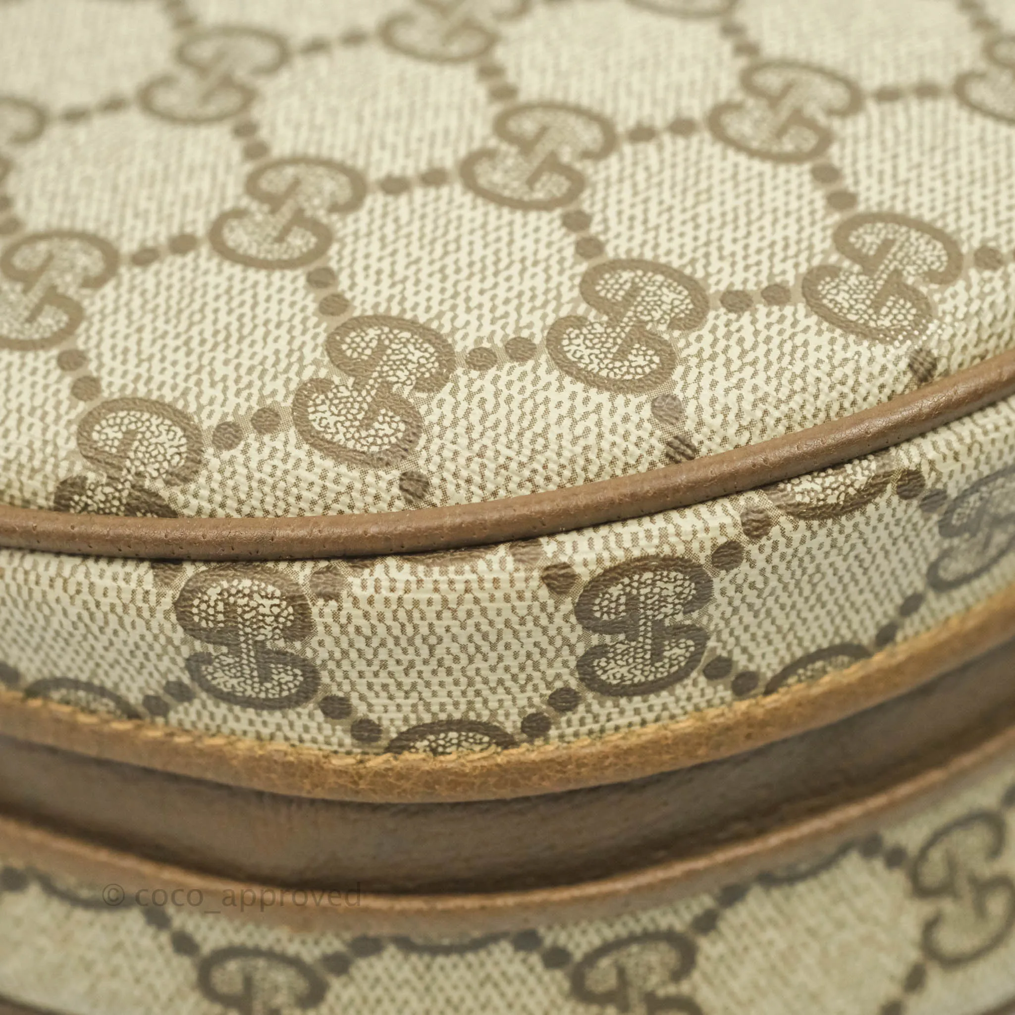 Gucci Vintage GG Monogram Canvas Round Shoulder Bag