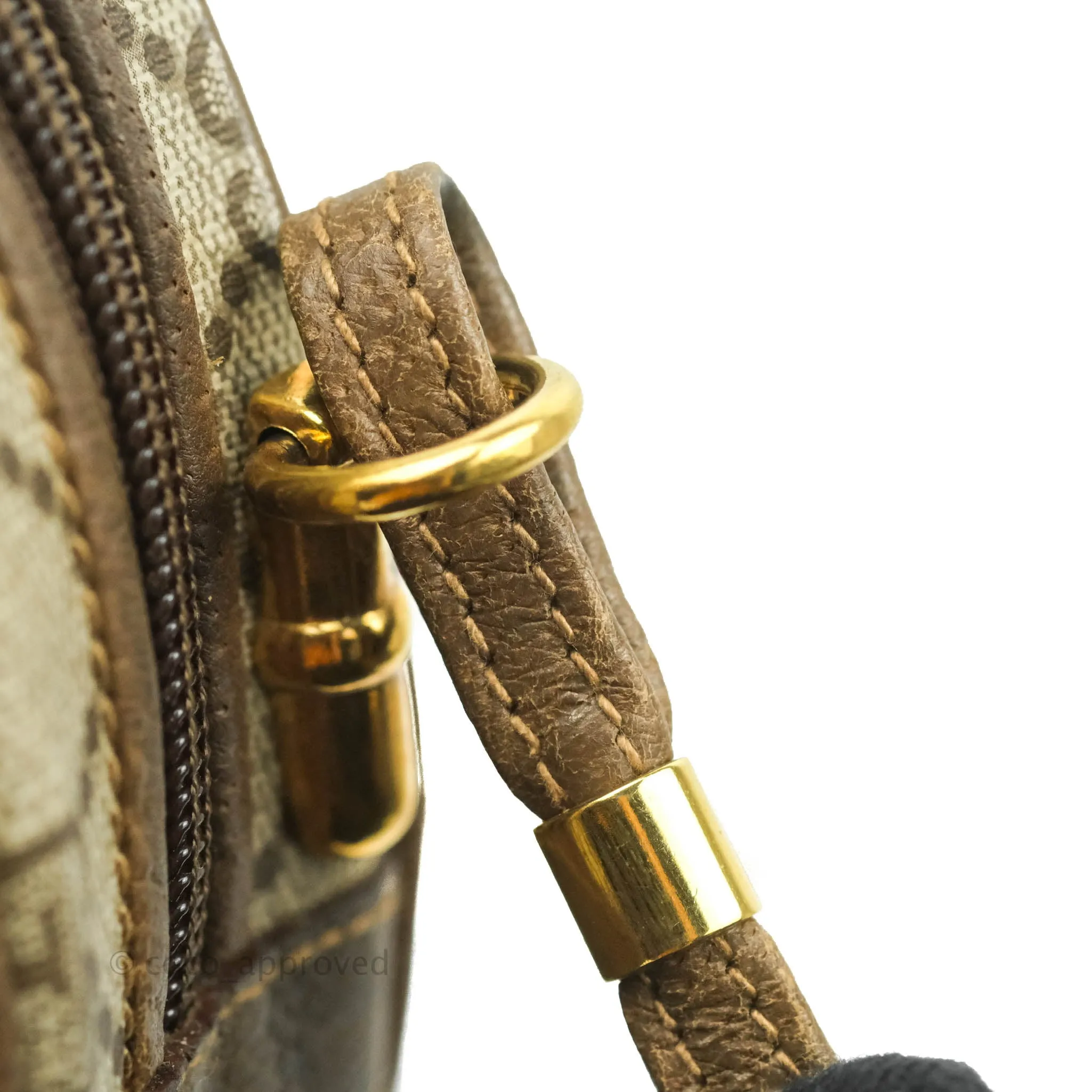 Gucci Vintage GG Monogram Canvas Round Shoulder Bag