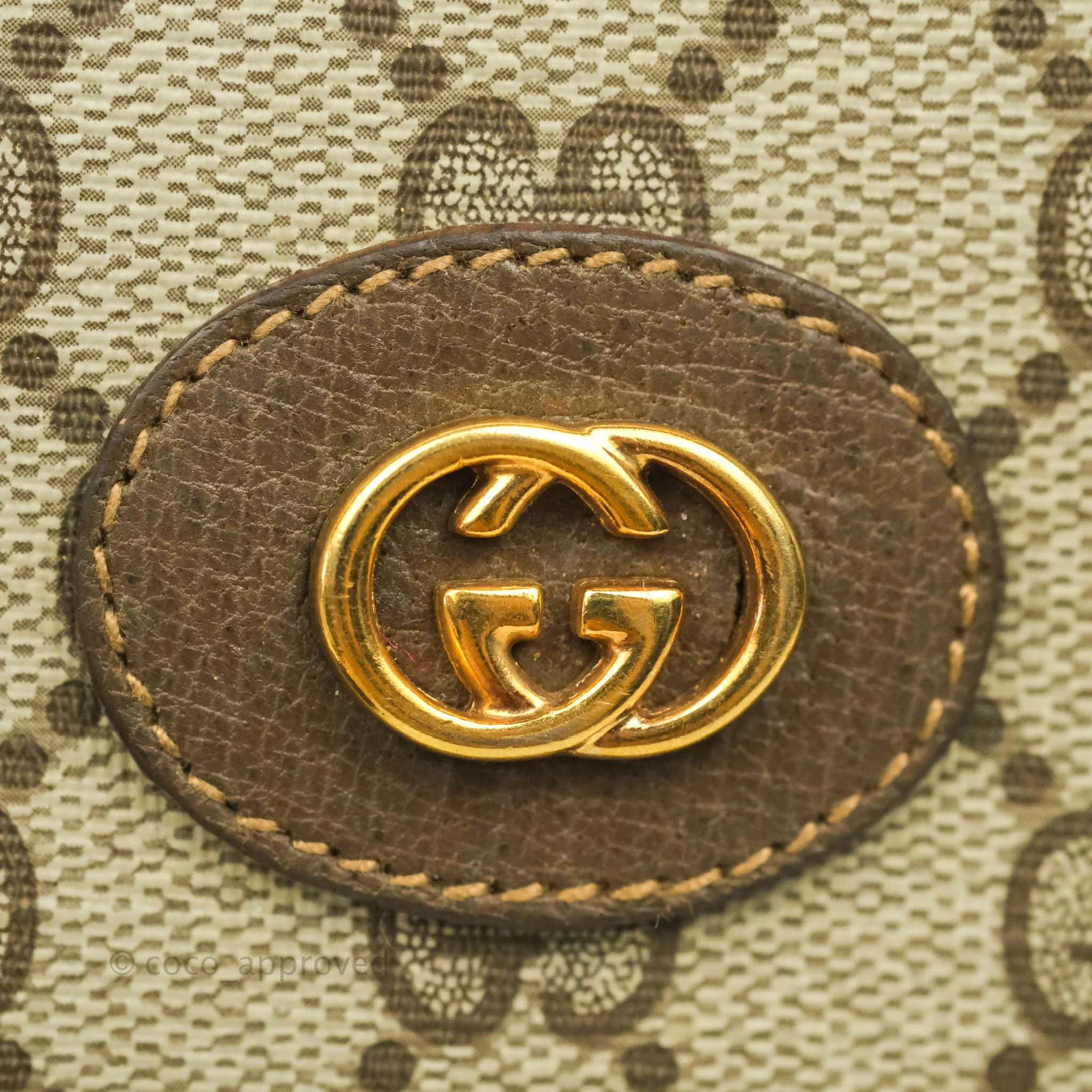Gucci Vintage GG Monogram Canvas Round Shoulder Bag