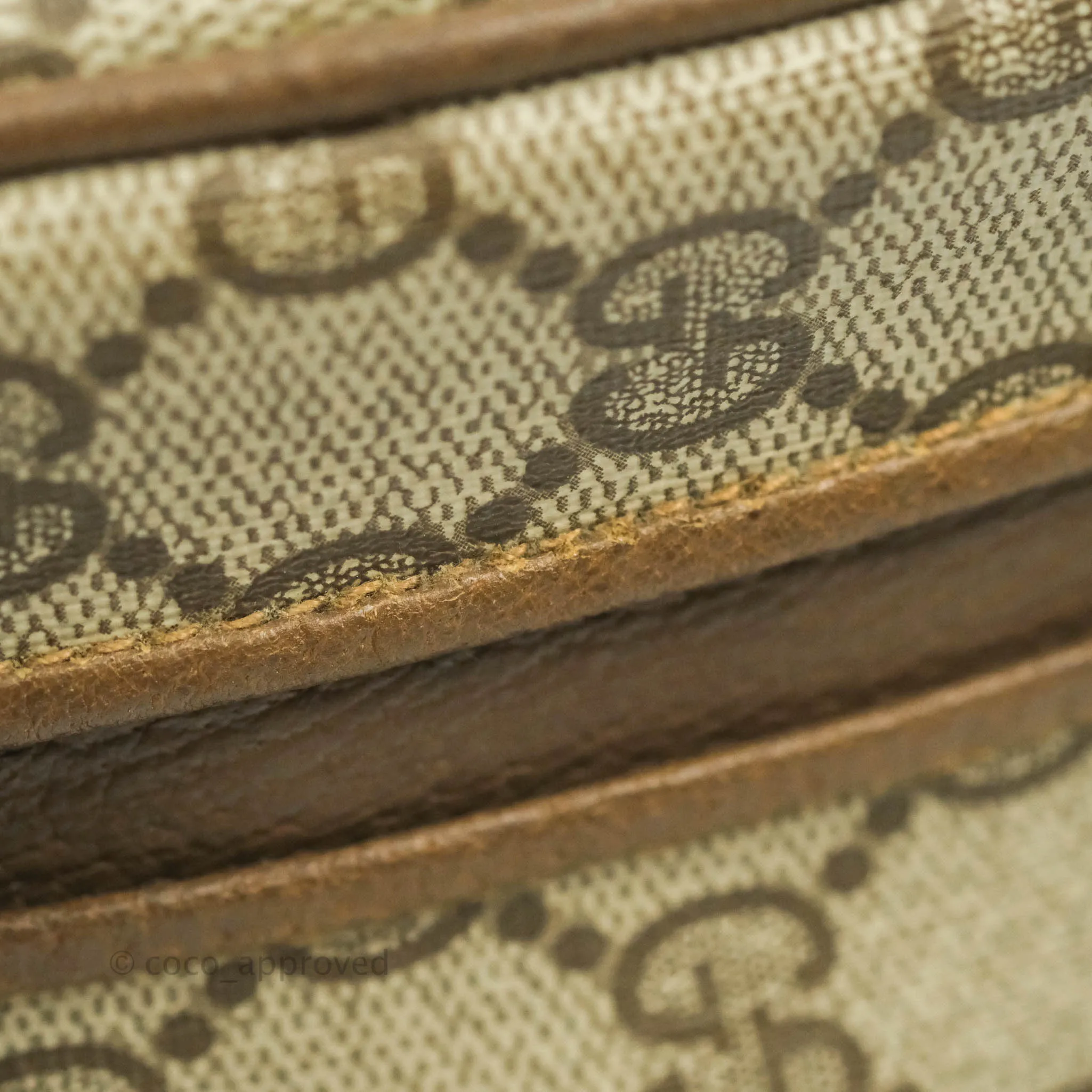 Gucci Vintage GG Monogram Canvas Round Shoulder Bag