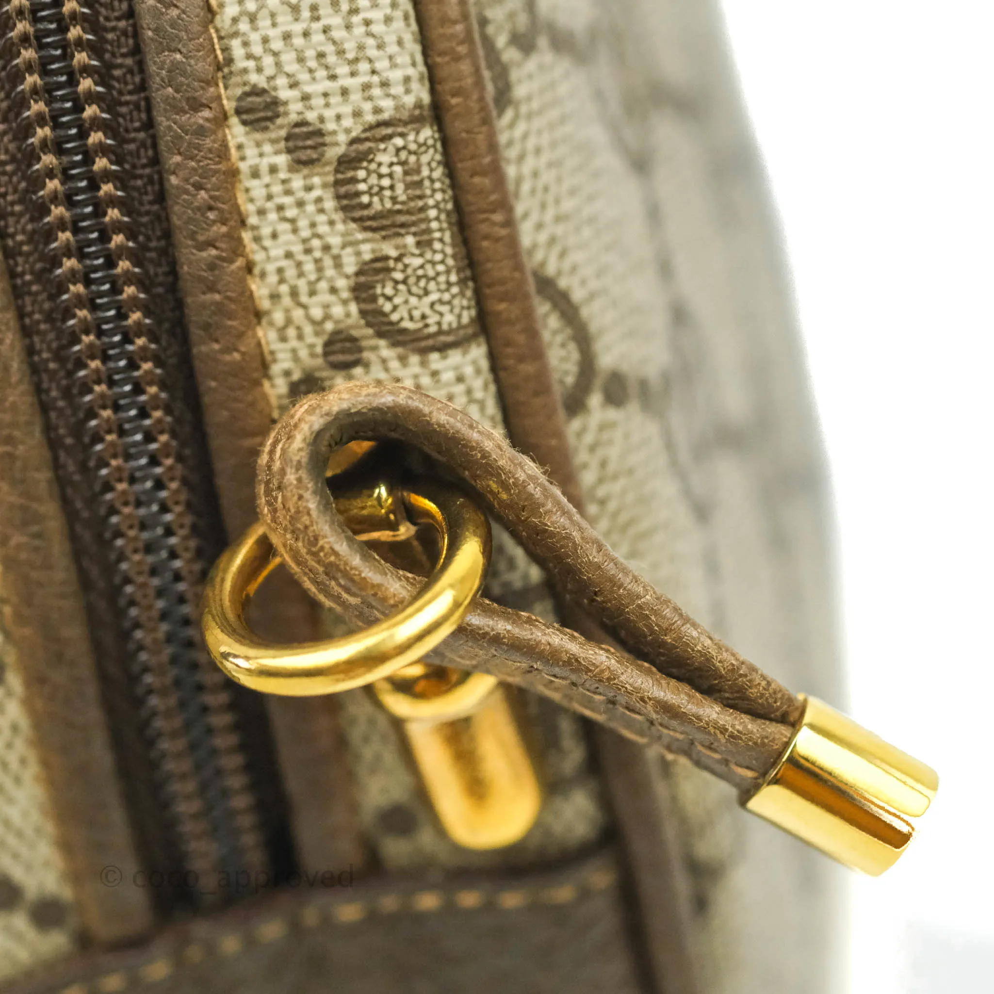 Gucci Vintage GG Monogram Canvas Round Shoulder Bag