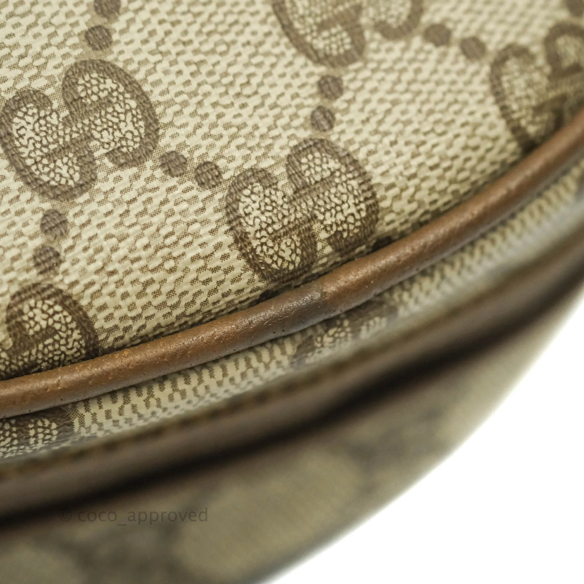 Gucci Vintage GG Monogram Canvas Round Shoulder Bag