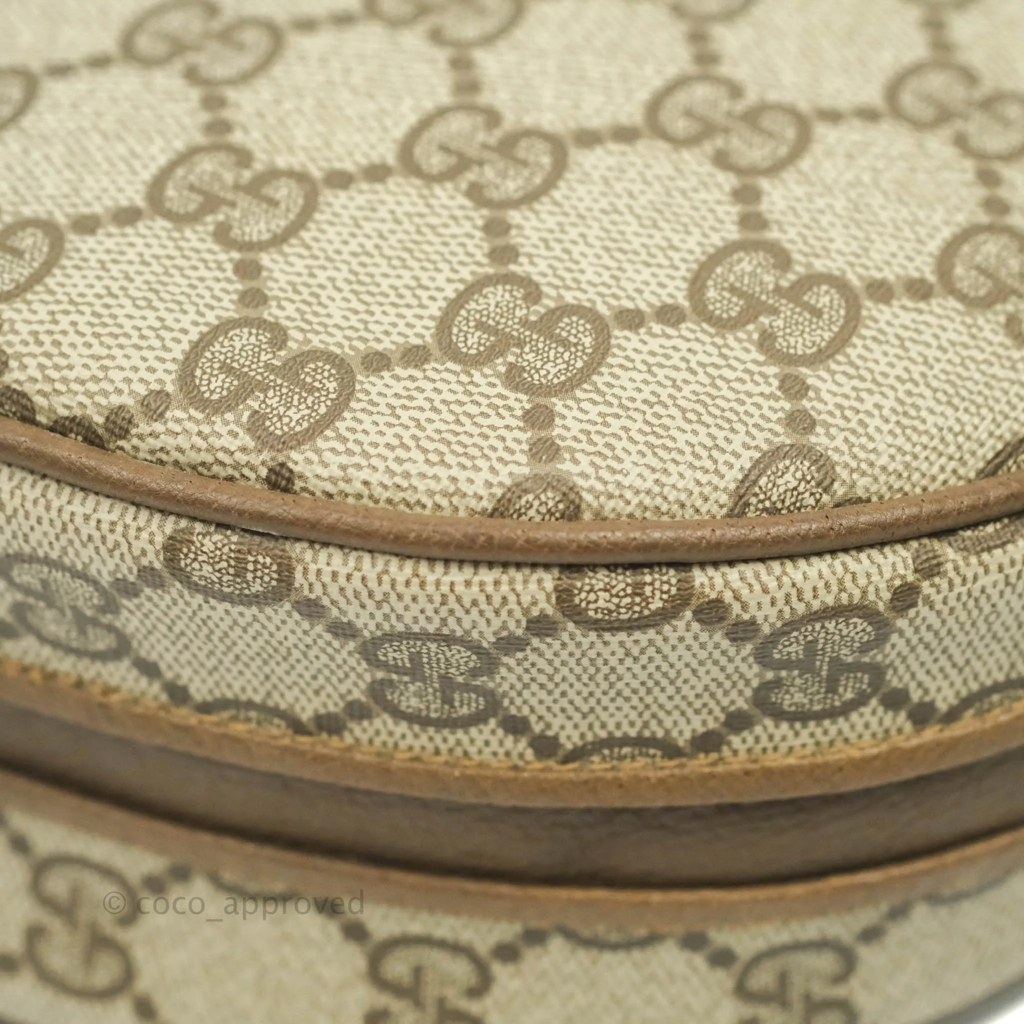 Gucci Vintage GG Monogram Canvas Round Shoulder Bag