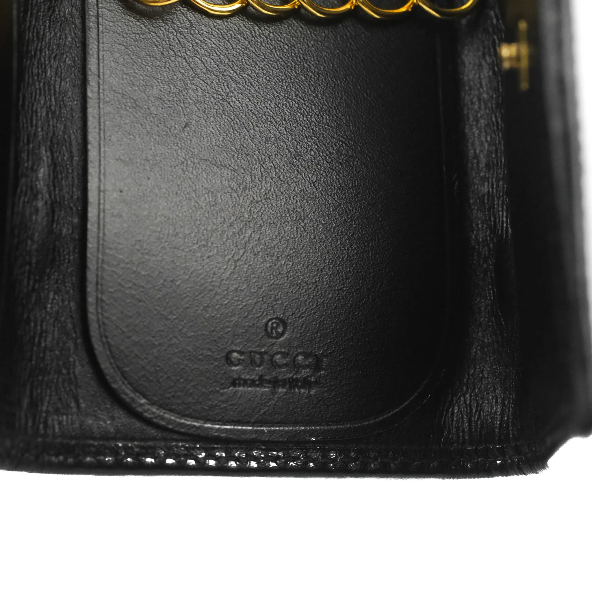 Gucci Vintage GG Web Six-Key Holder Black Canvas