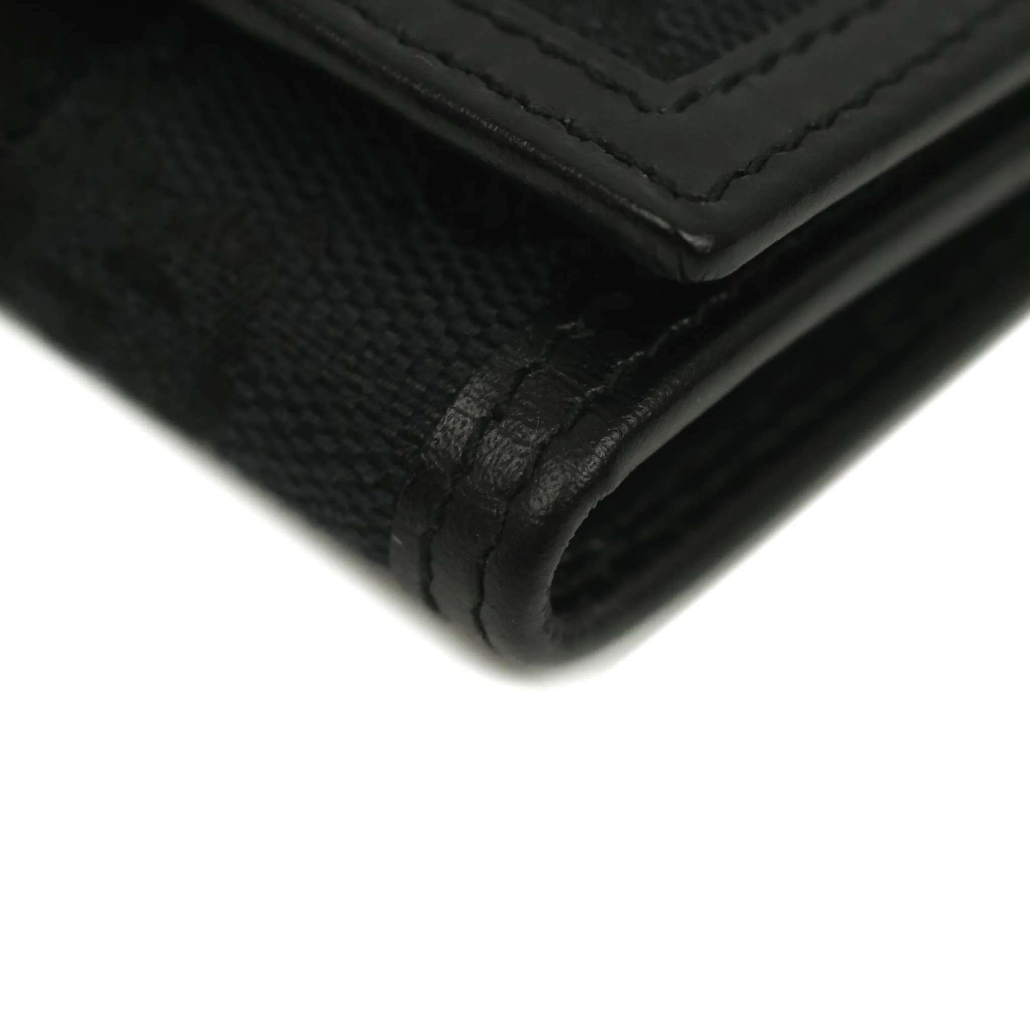 Gucci Vintage GG Web Six-Key Holder Black Canvas