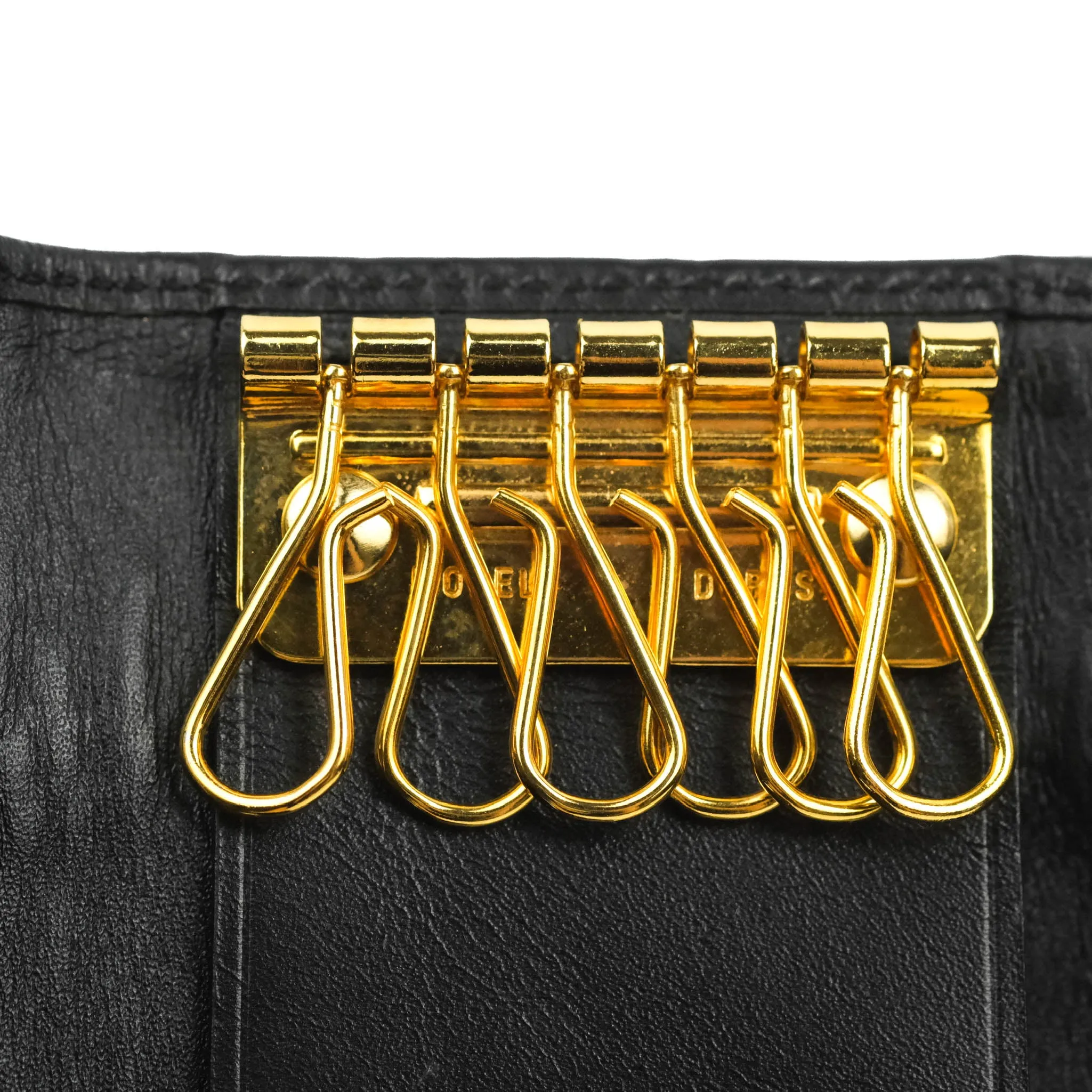 Gucci Vintage GG Web Six-Key Holder Black Canvas