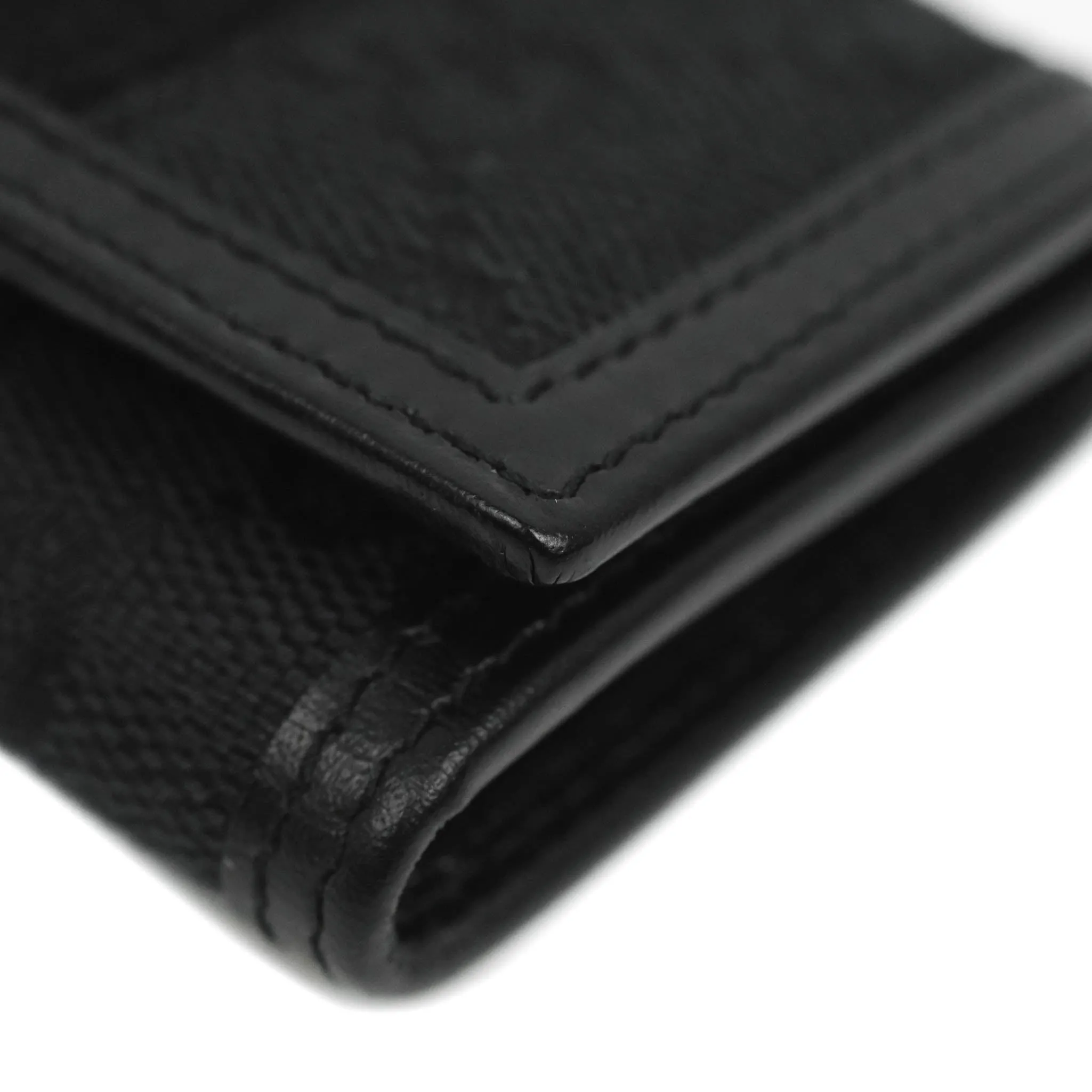 Gucci Vintage GG Web Six-Key Holder Black Canvas