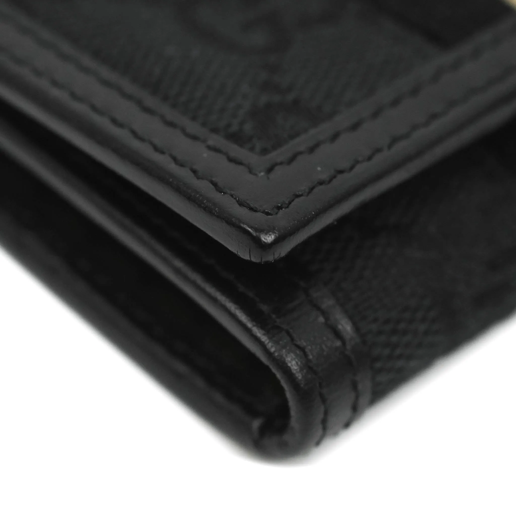 Gucci Vintage GG Web Six-Key Holder Black Canvas