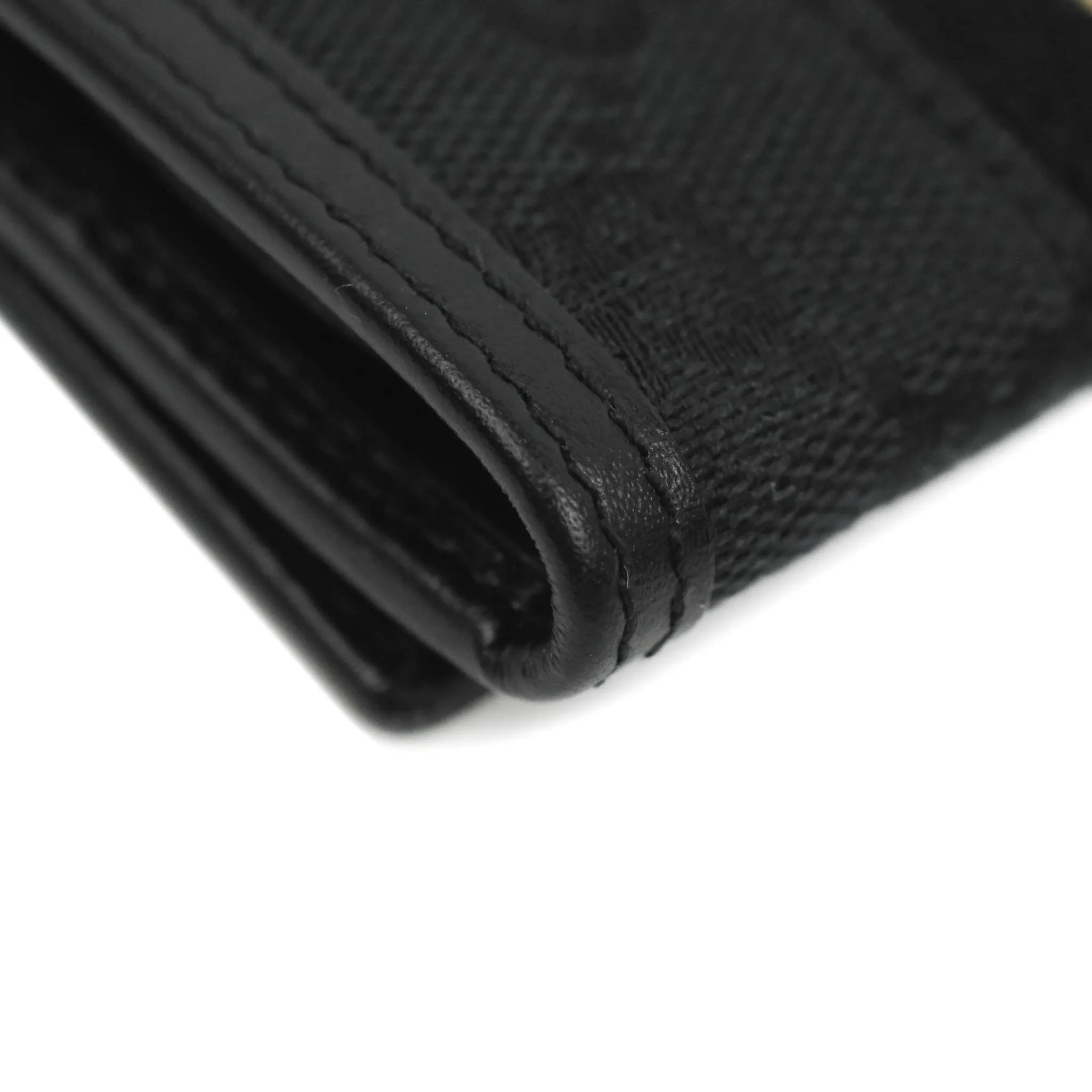 Gucci Vintage GG Web Six-Key Holder Black Canvas