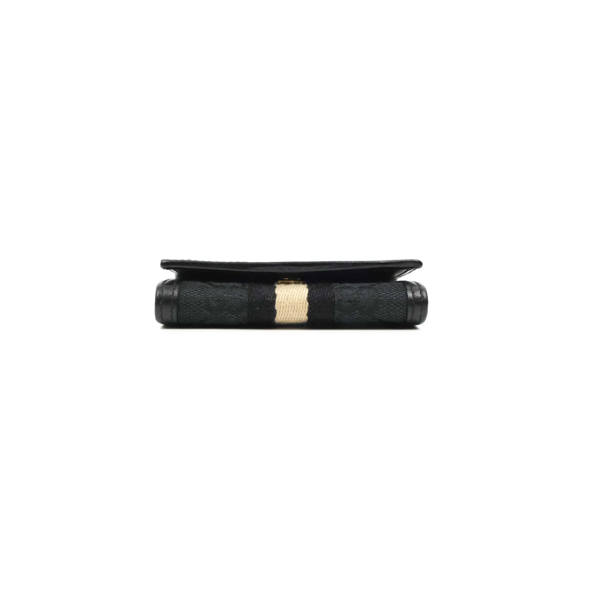 Gucci Vintage GG Web Six-Key Holder Black Canvas