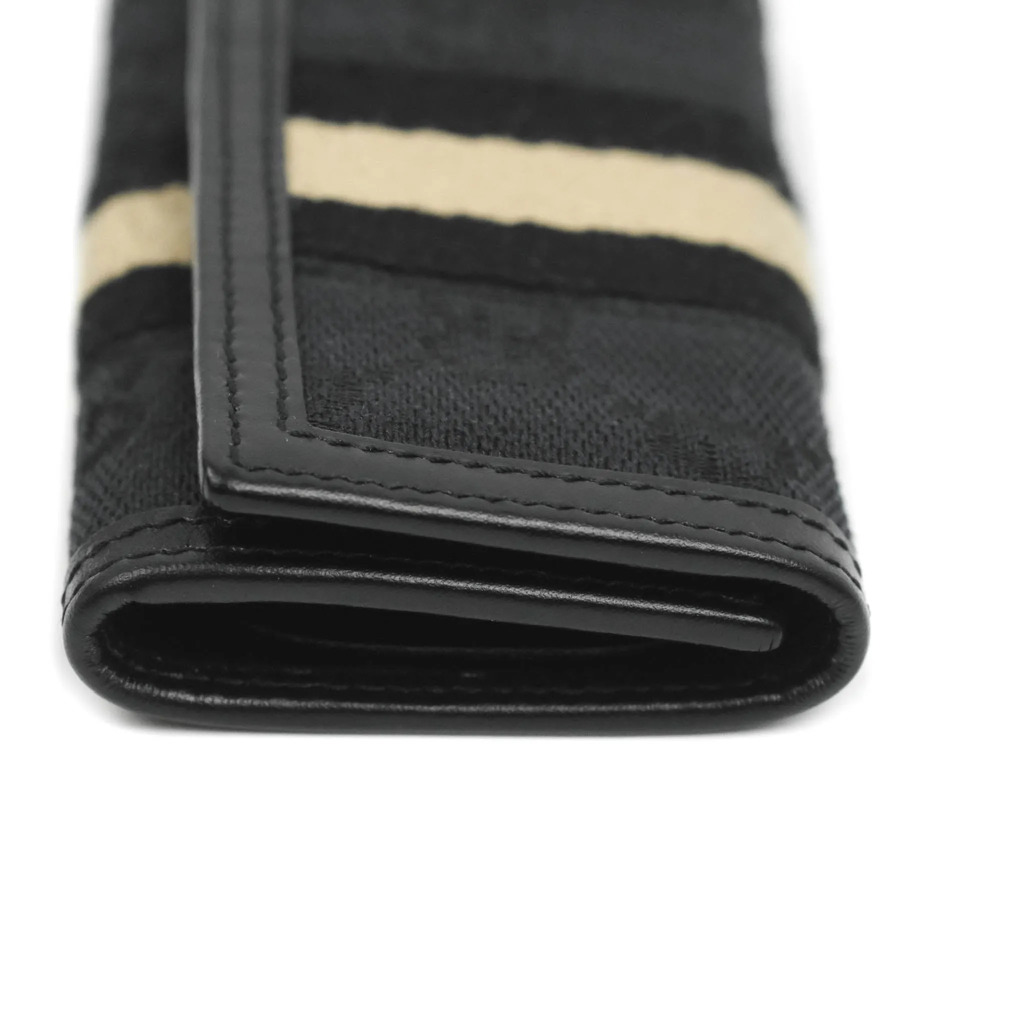 Gucci Vintage GG Web Six-Key Holder Black Canvas