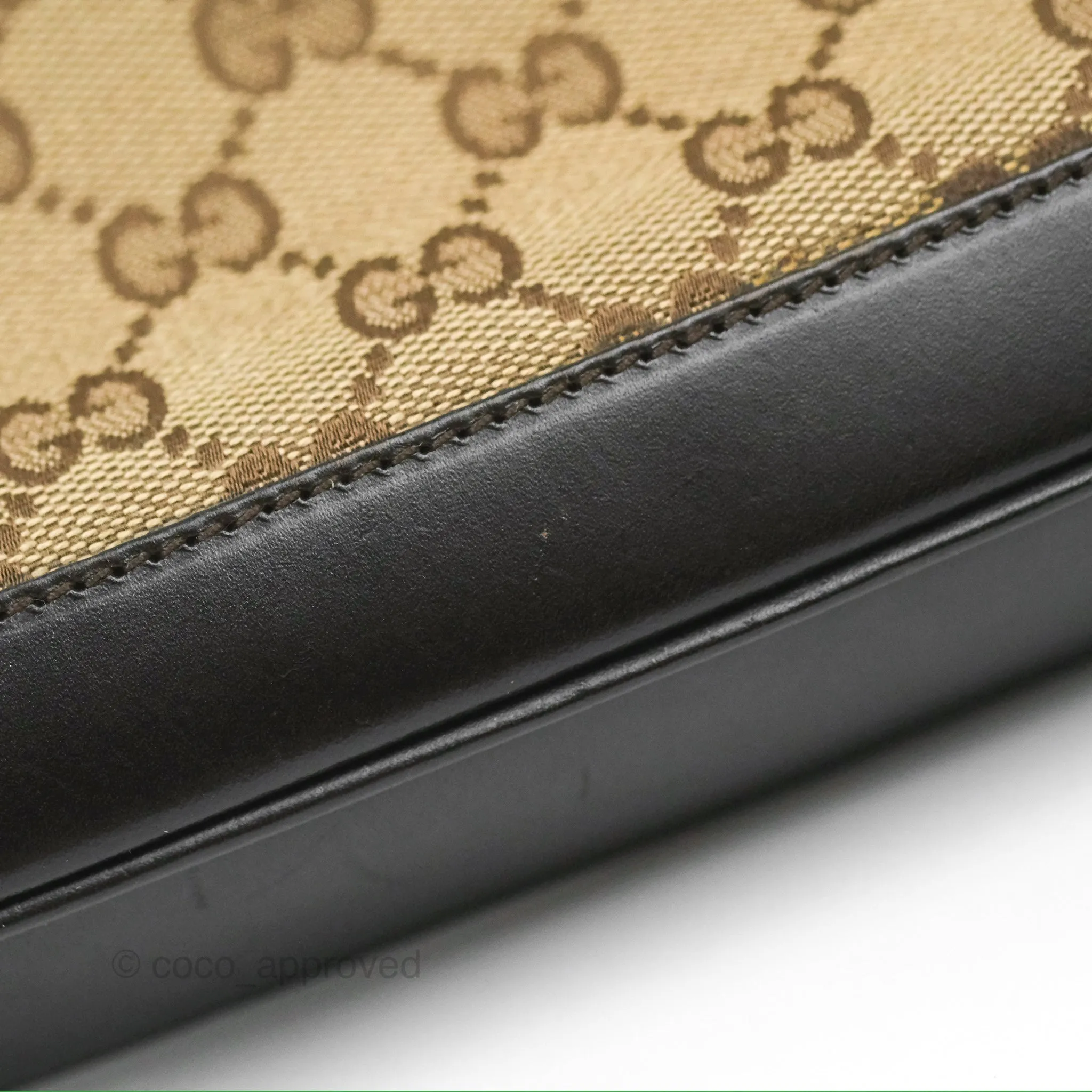 Gucci Vintage Jackie Shoulder Bag Beige/Brown GG Supreme Canvas