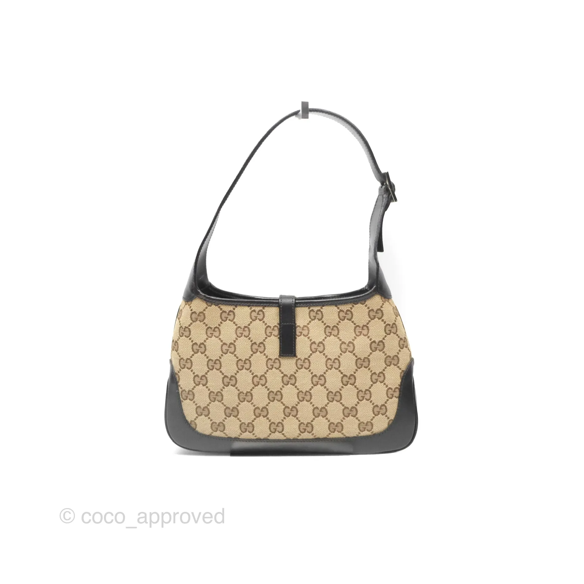 Gucci Vintage Jackie Shoulder Bag Beige/Brown GG Supreme Canvas