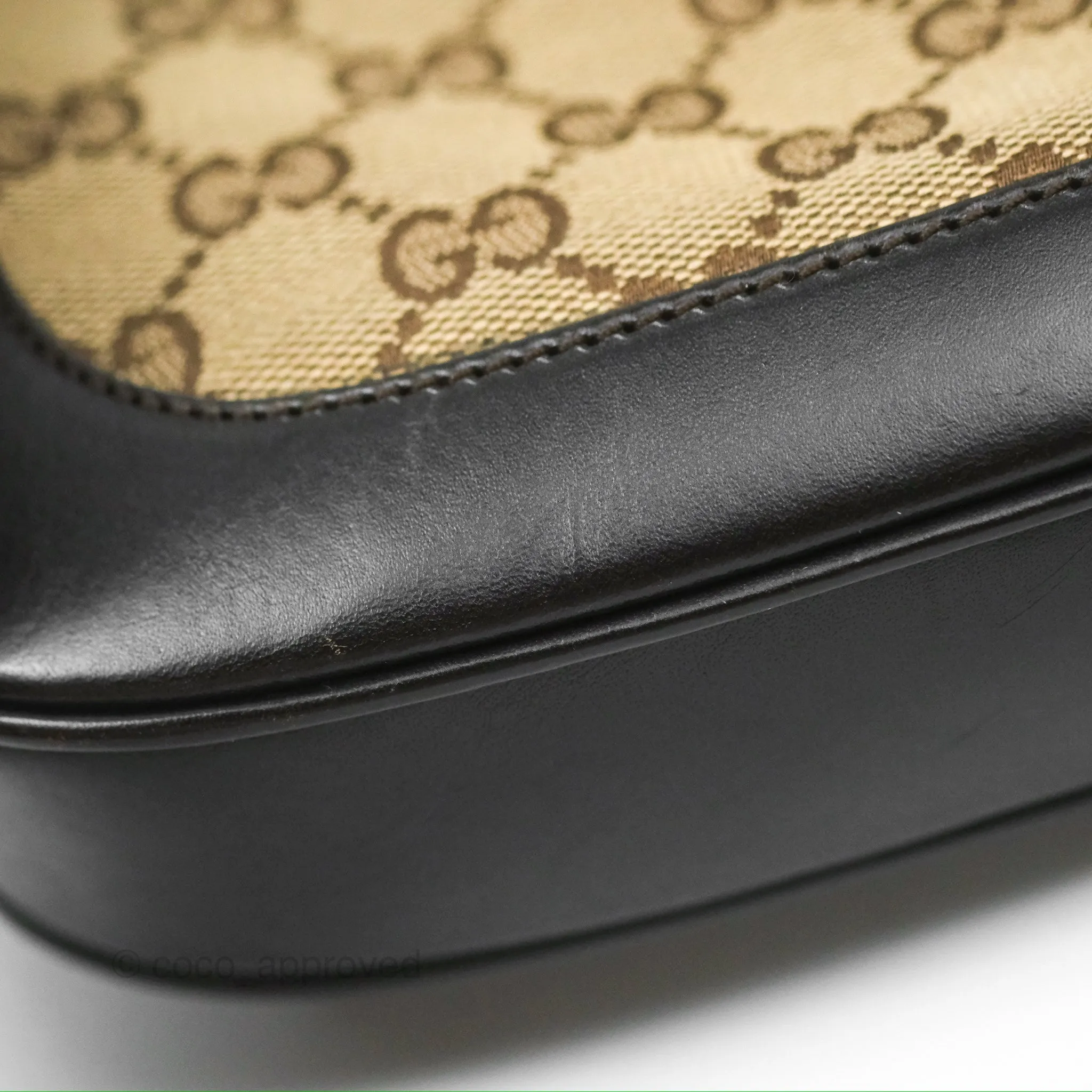 Gucci Vintage Jackie Shoulder Bag Beige/Brown GG Supreme Canvas