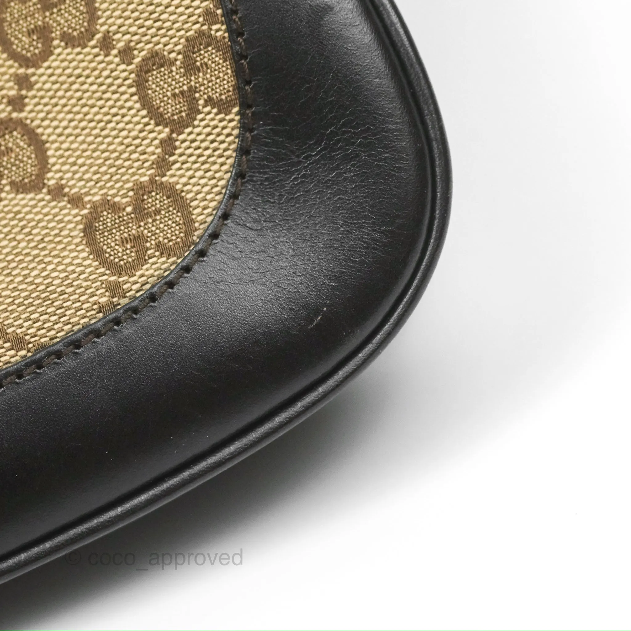 Gucci Vintage Jackie Shoulder Bag Beige/Brown GG Supreme Canvas