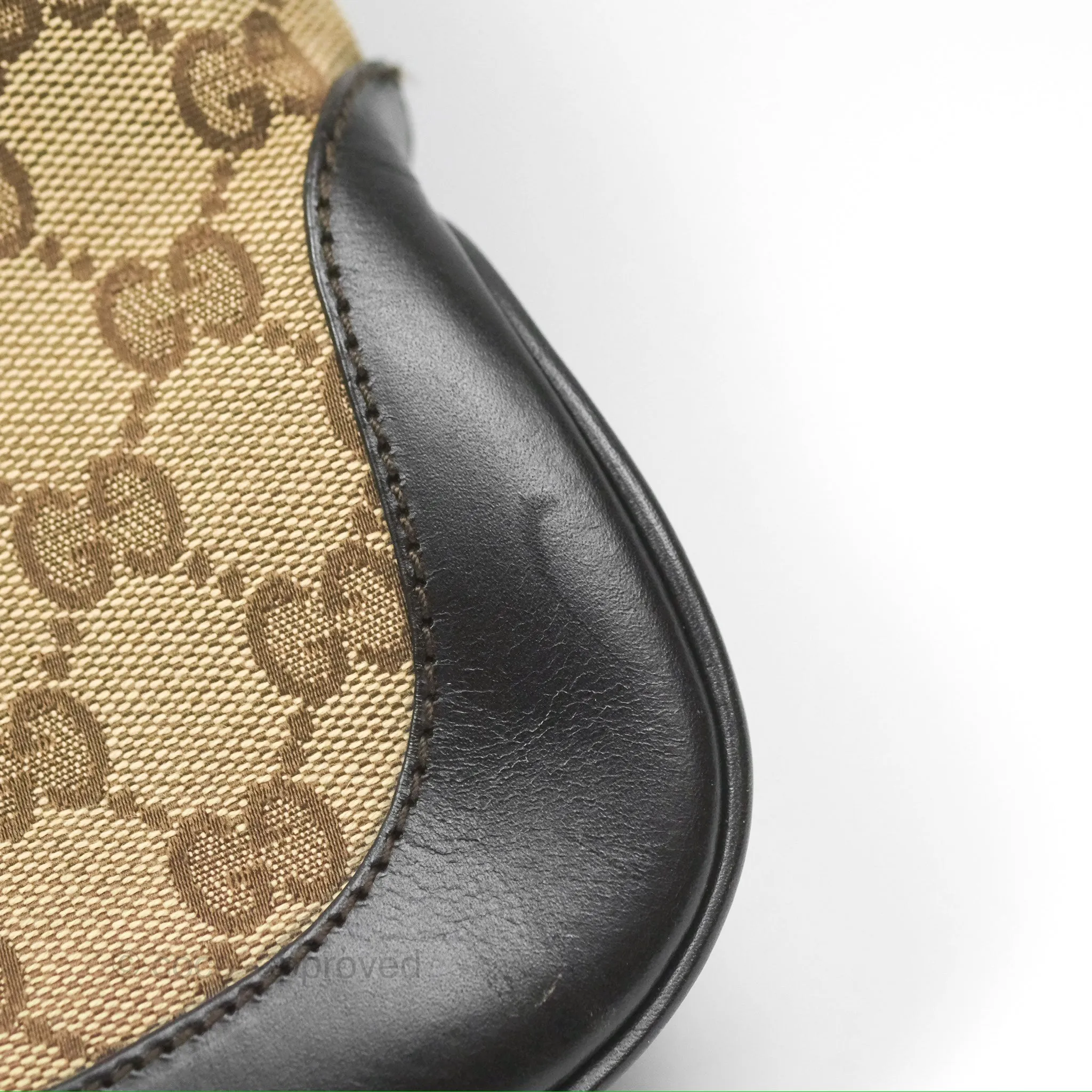 Gucci Vintage Jackie Shoulder Bag Beige/Brown GG Supreme Canvas