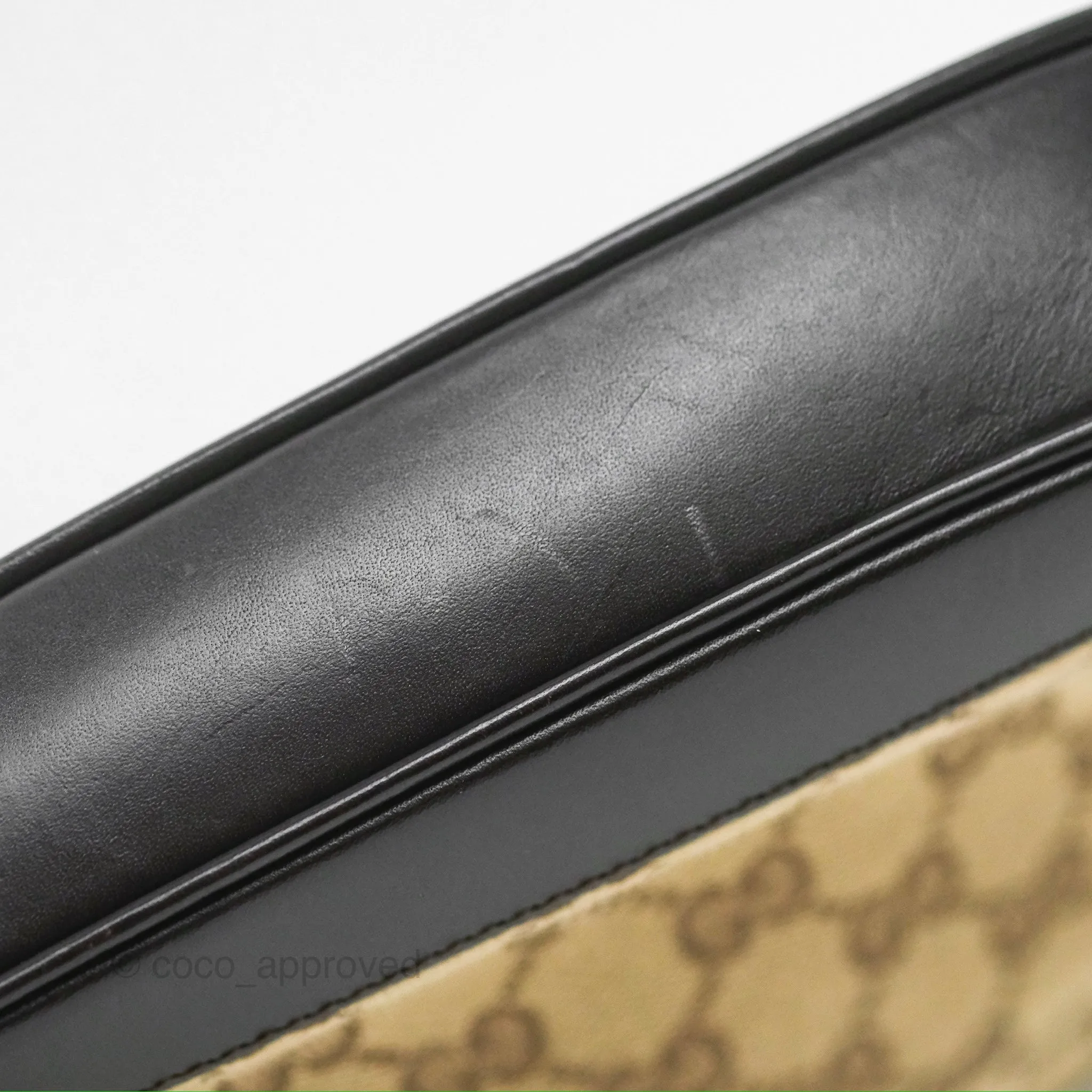 Gucci Vintage Jackie Shoulder Bag Beige/Brown GG Supreme Canvas