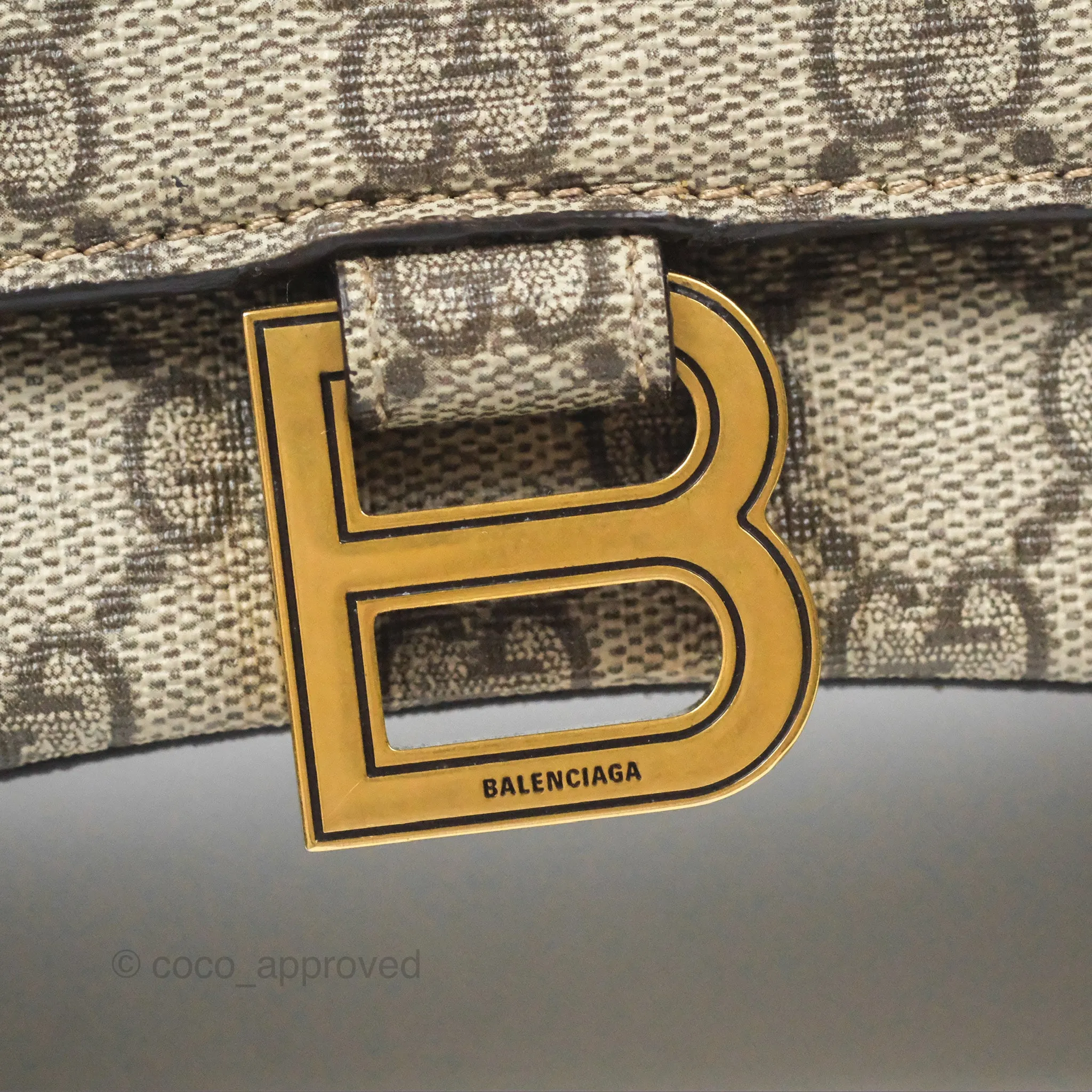 Gucci x Balenciaga The Hacker Project Small Hourglass Bag Beige/ Ebony