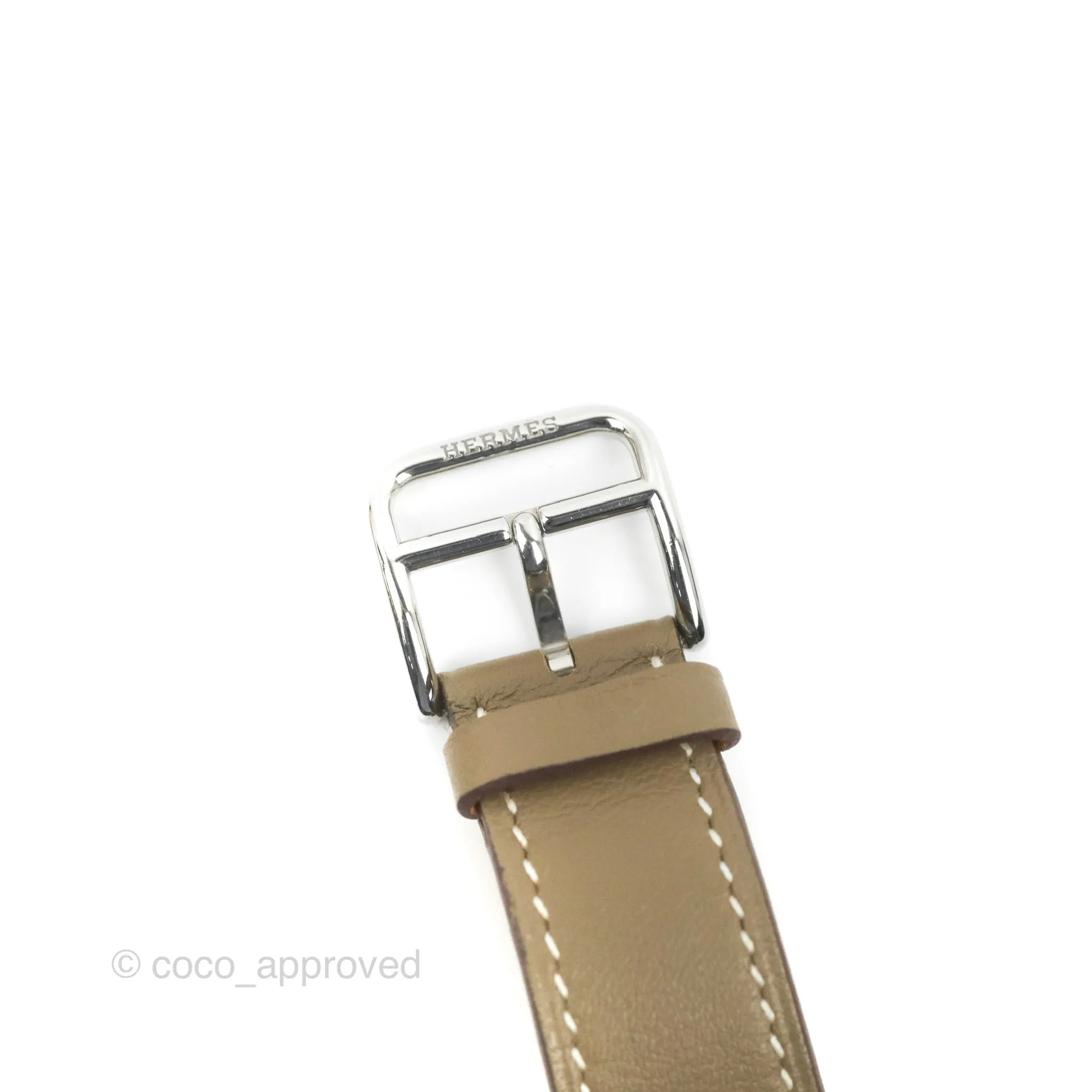 Hermes Arceau Watch 40mm Etoupe Palladium Hardware