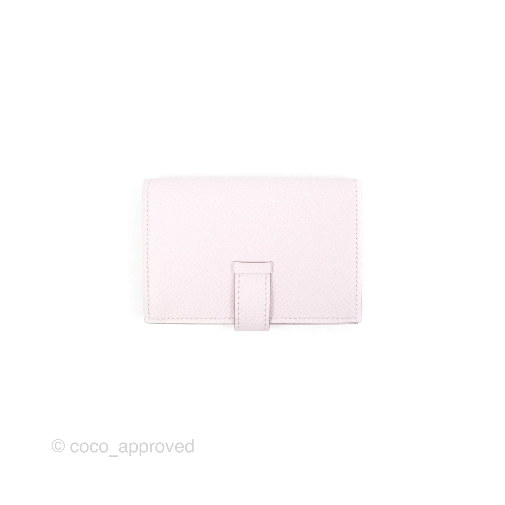 Hermes Bearn Card Holder Epsom Mauve Pale Palladium Hardware