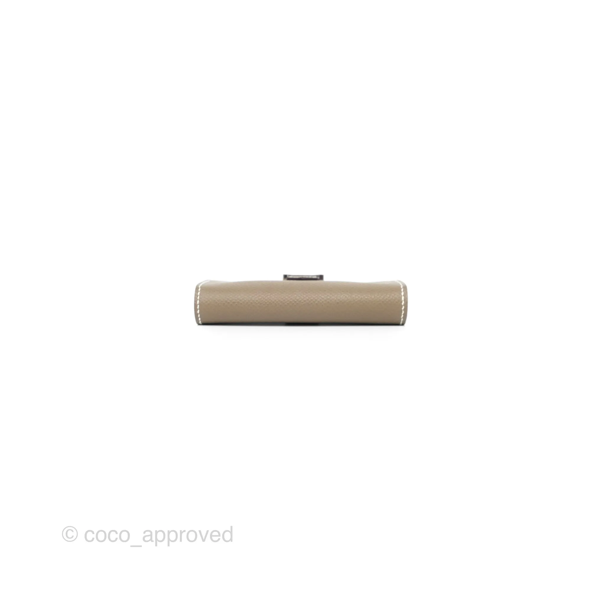 Hermes Bearn Card Holder Etoupe Epsom Palladium Hardware