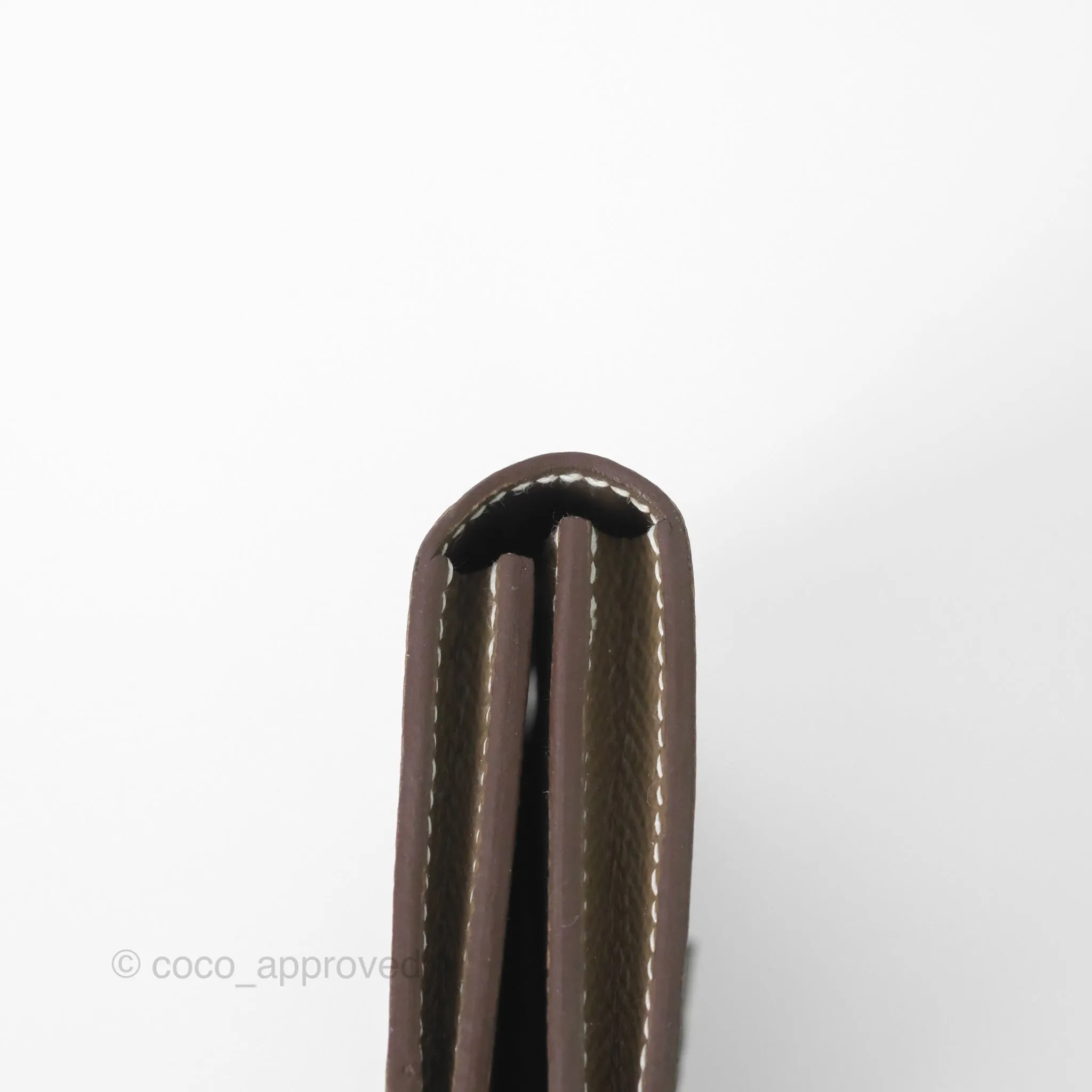 Hermes Bearn Card Holder Etoupe Epsom Palladium Hardware