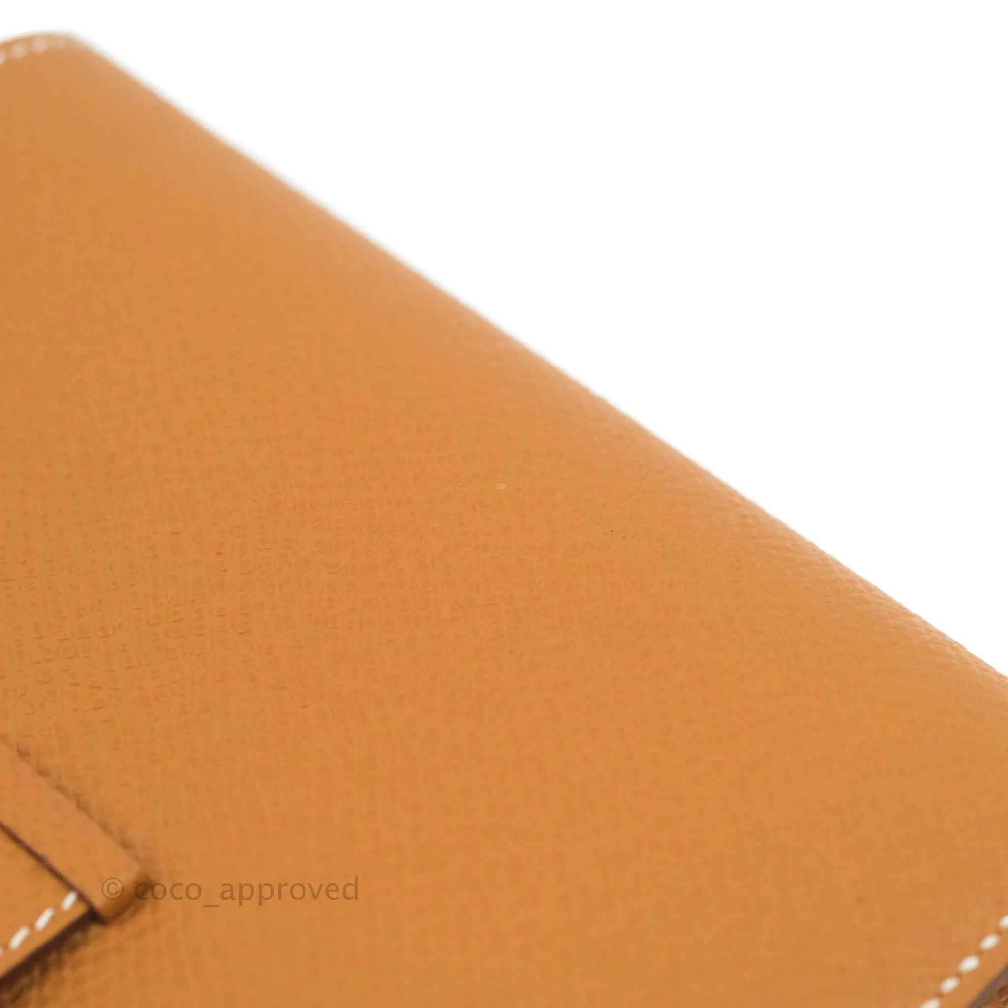 Hermes Bearn Card Holder Gold Epsom Palladium Hardware