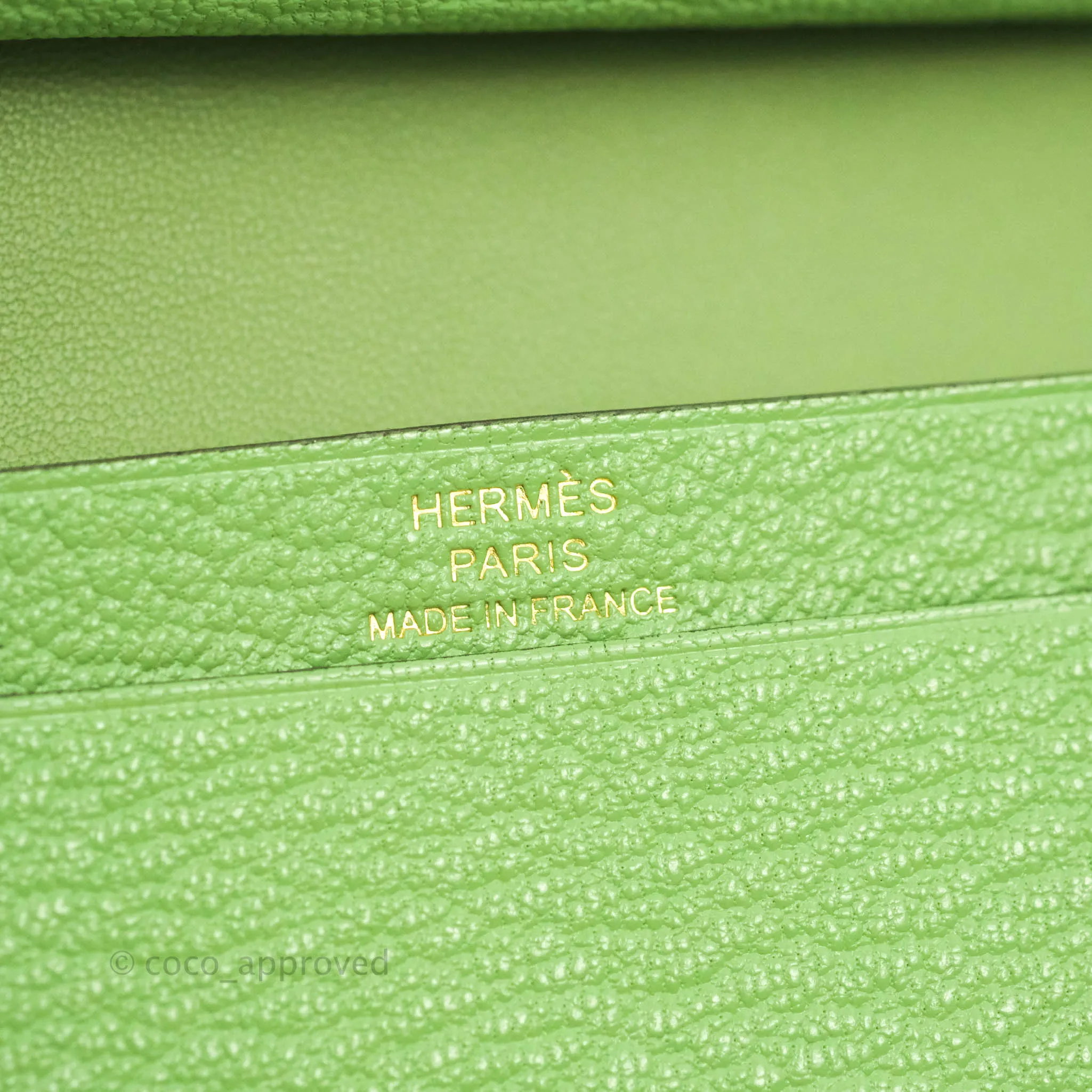 Hermes Bearn Mini Wallet Epsom Vert Crique
