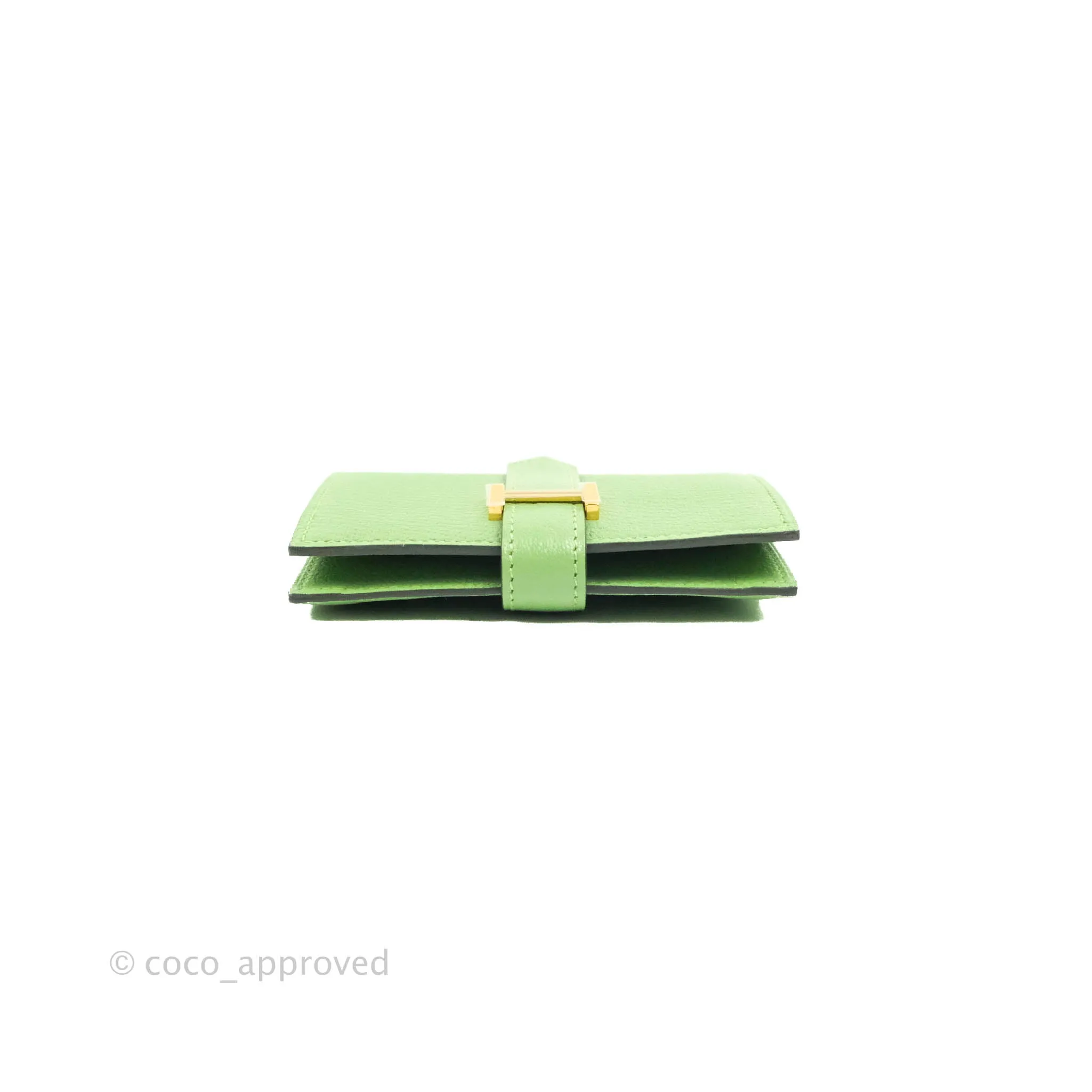 Hermes Bearn Mini Wallet Epsom Vert Crique