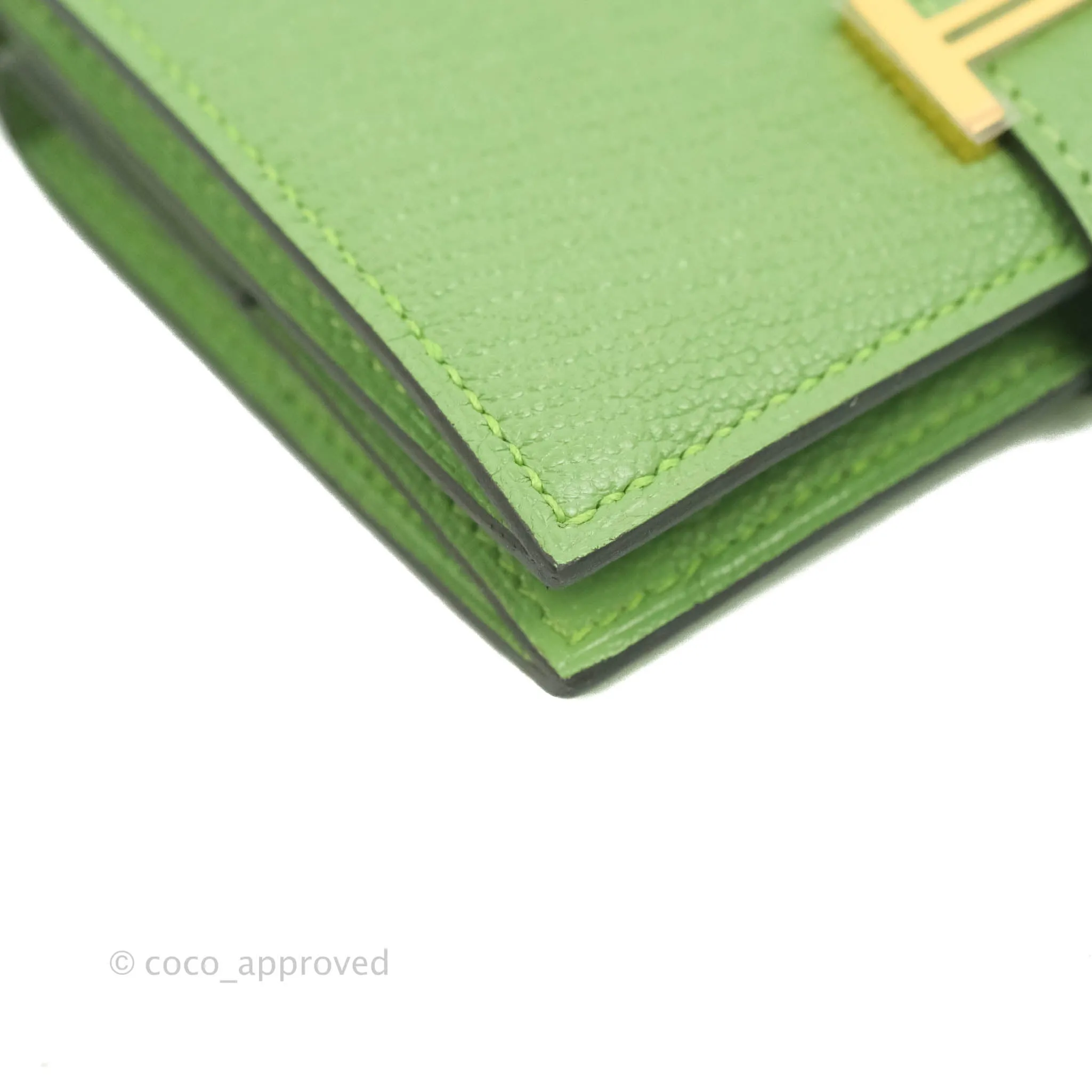 Hermes Bearn Mini Wallet Epsom Vert Crique