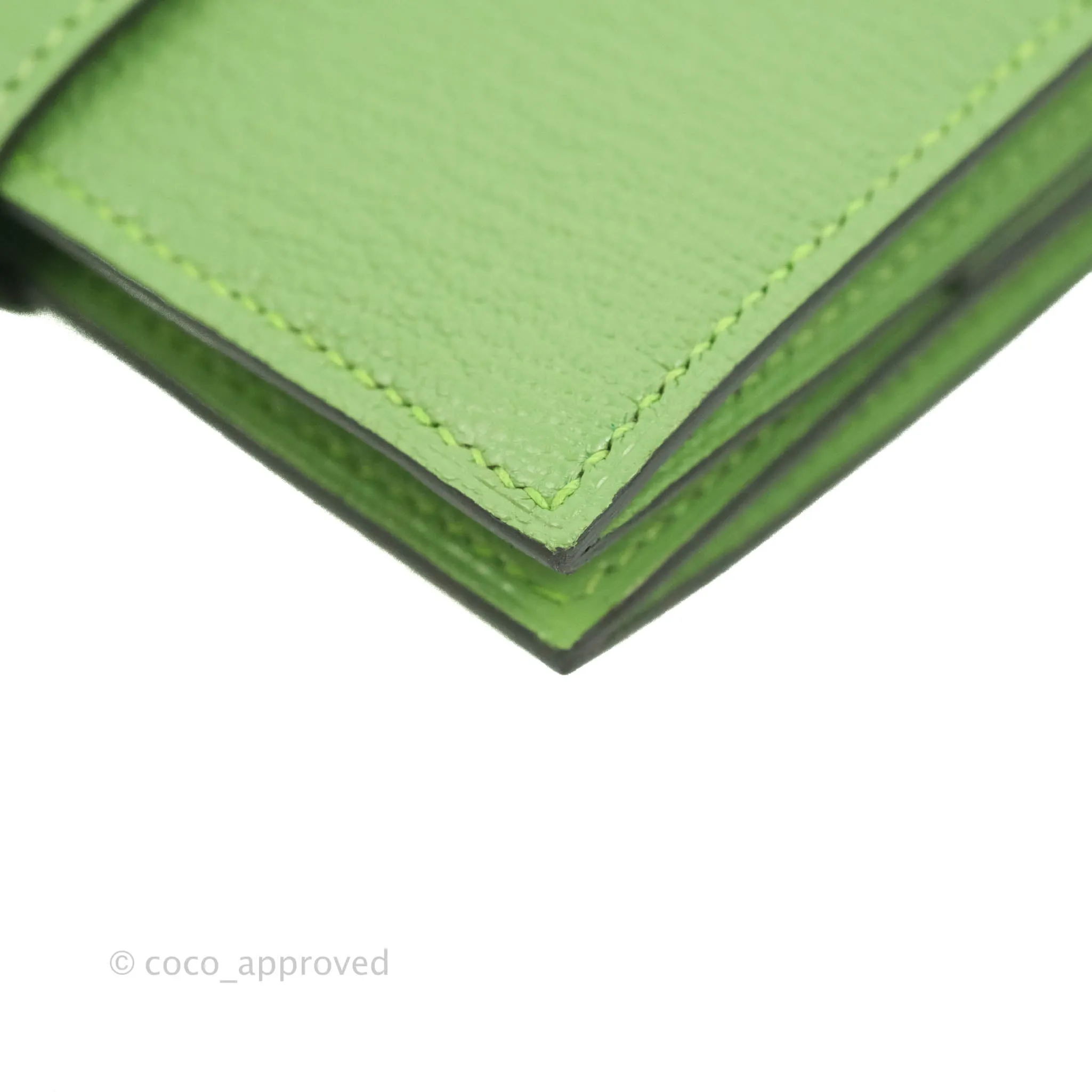 Hermes Bearn Mini Wallet Epsom Vert Crique