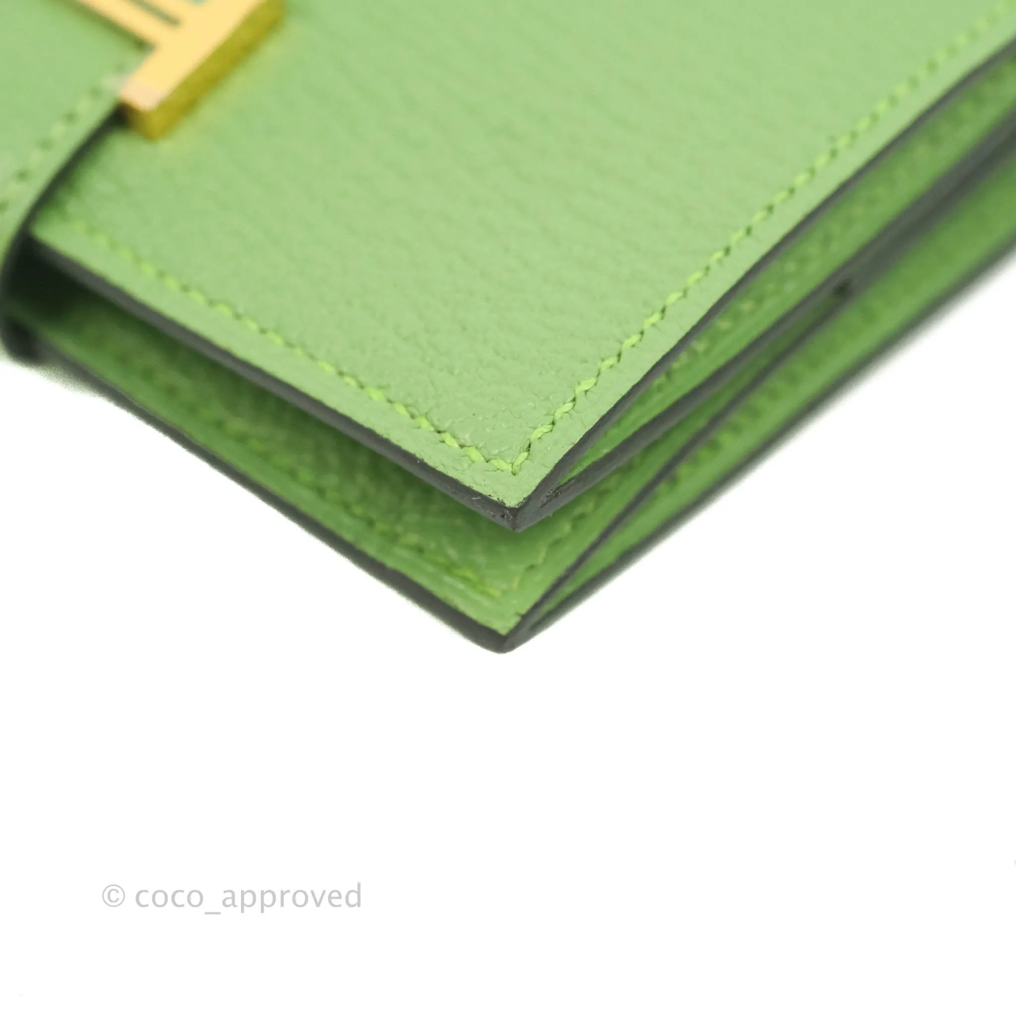 Hermes Bearn Mini Wallet Epsom Vert Crique