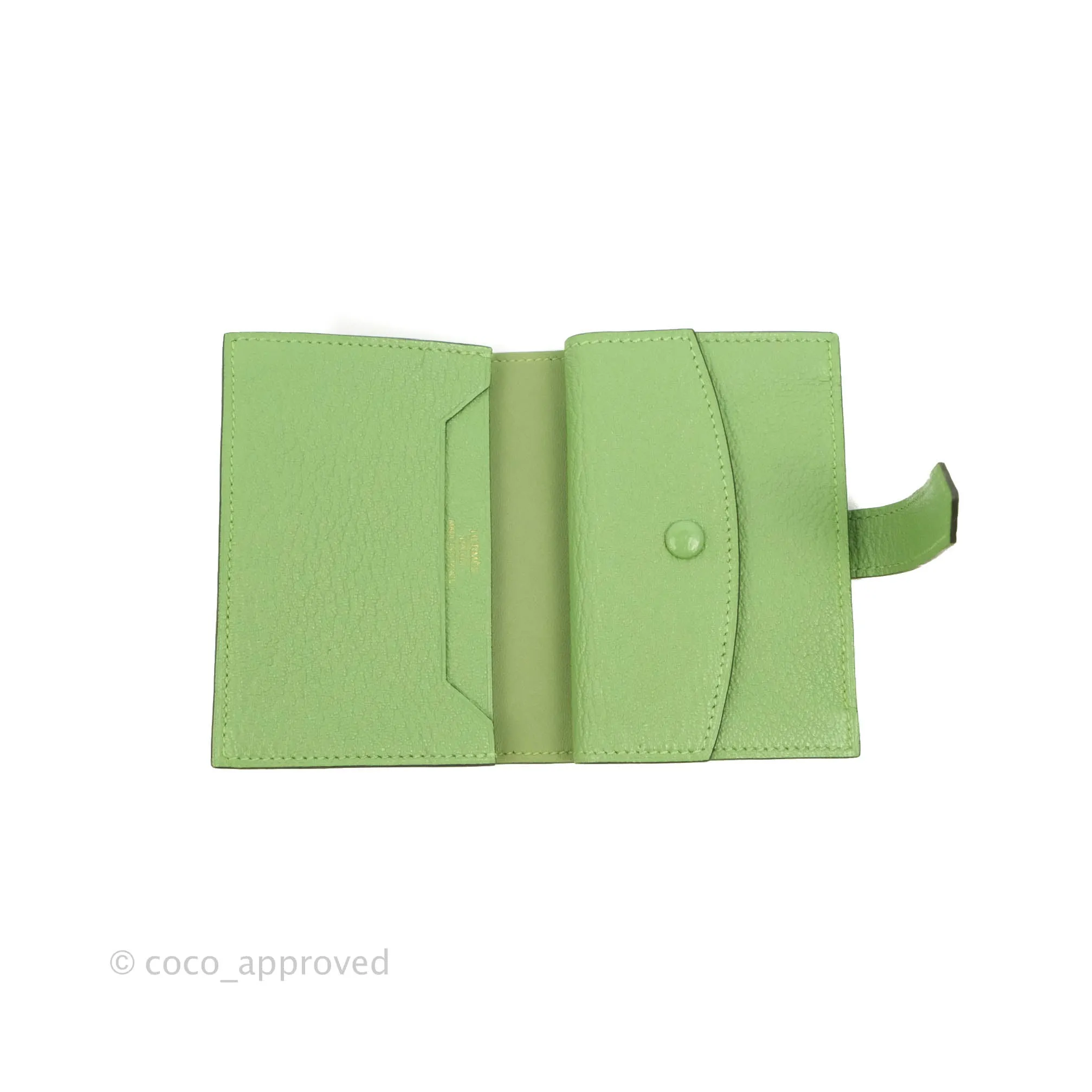 Hermes Bearn Mini Wallet Epsom Vert Crique