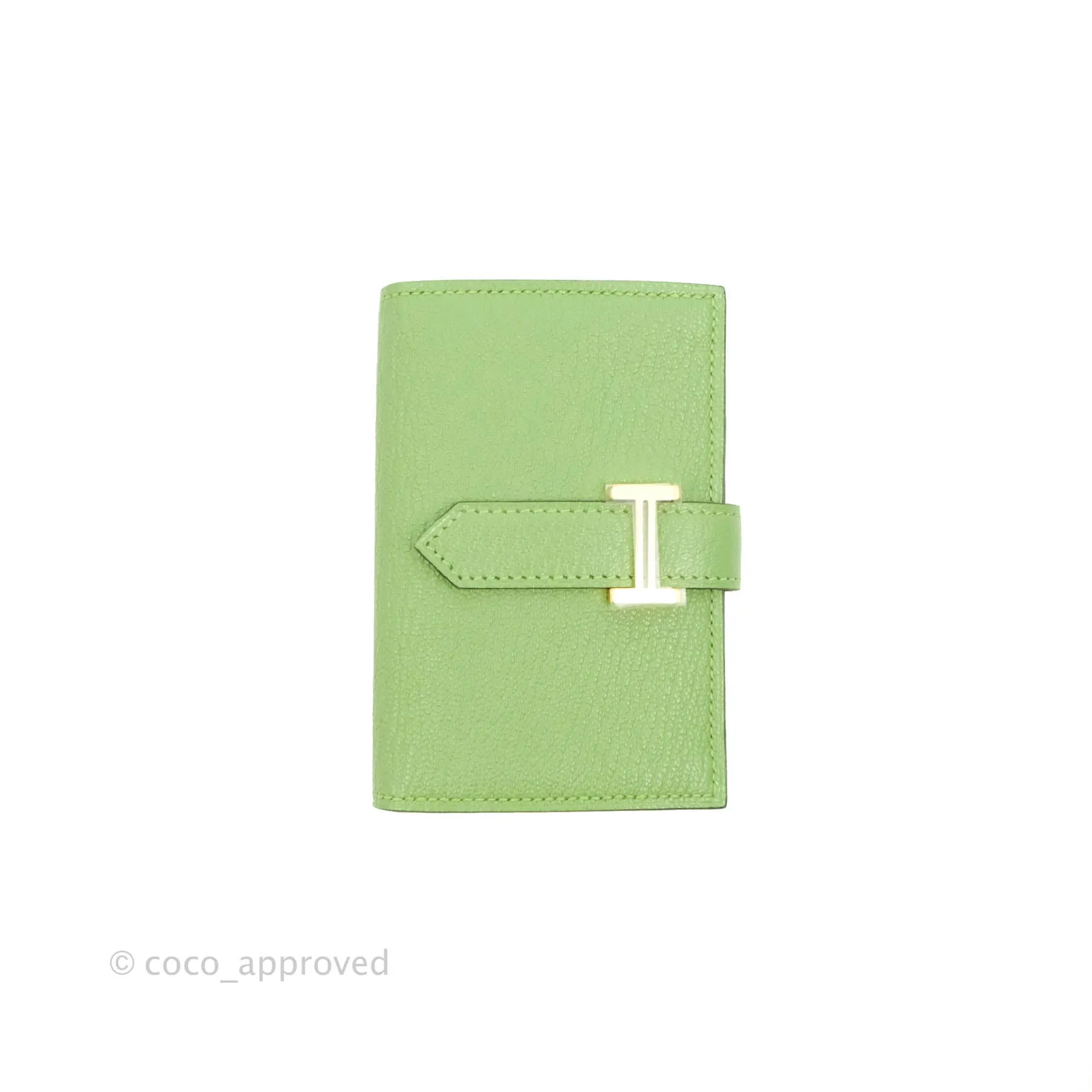 Hermes Bearn Mini Wallet Epsom Vert Crique