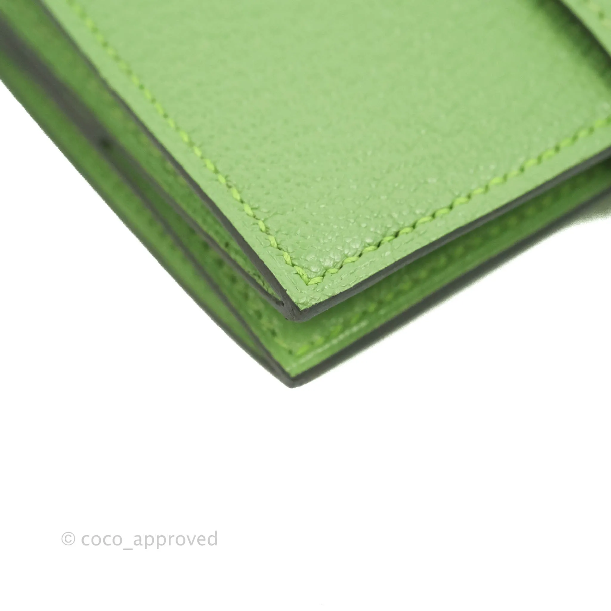 Hermes Bearn Mini Wallet Epsom Vert Crique