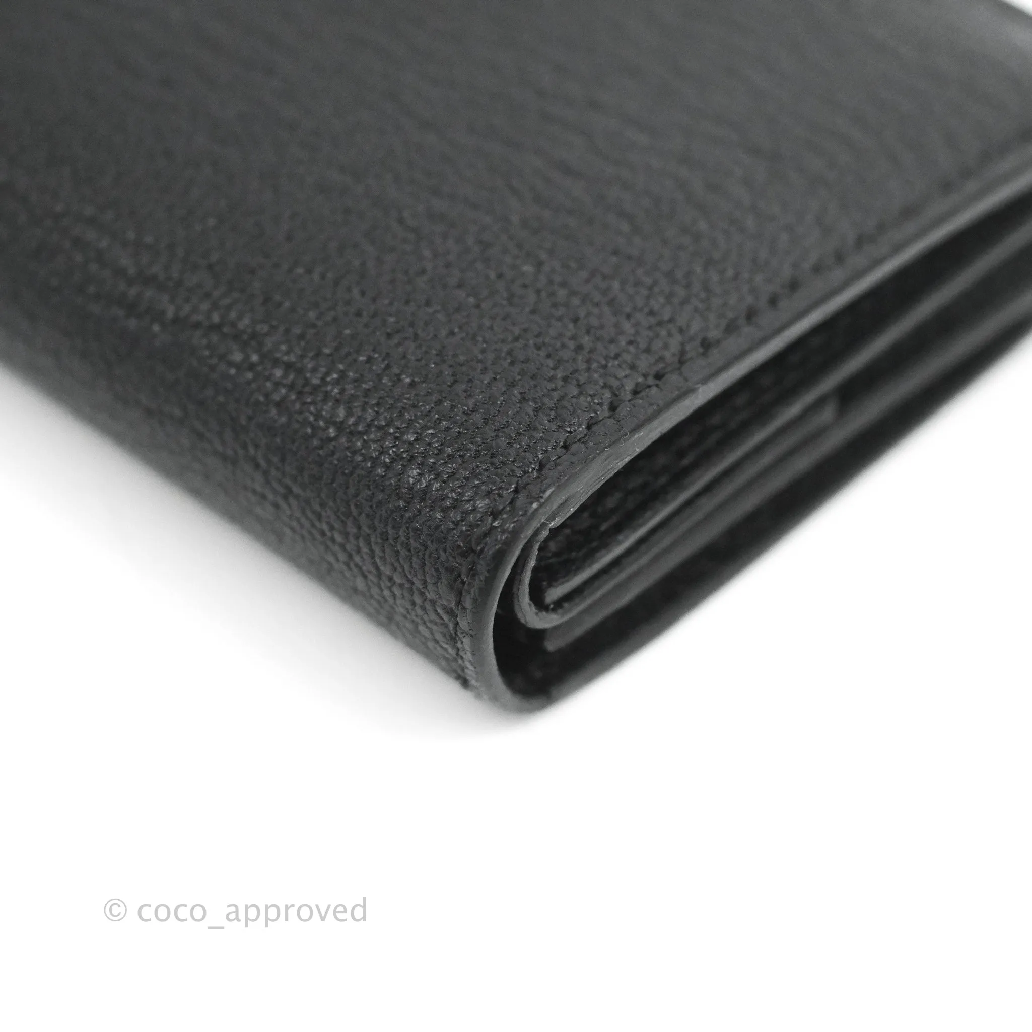 Hermes Bearn Mini Wallet Mysore Black Gold Hardware