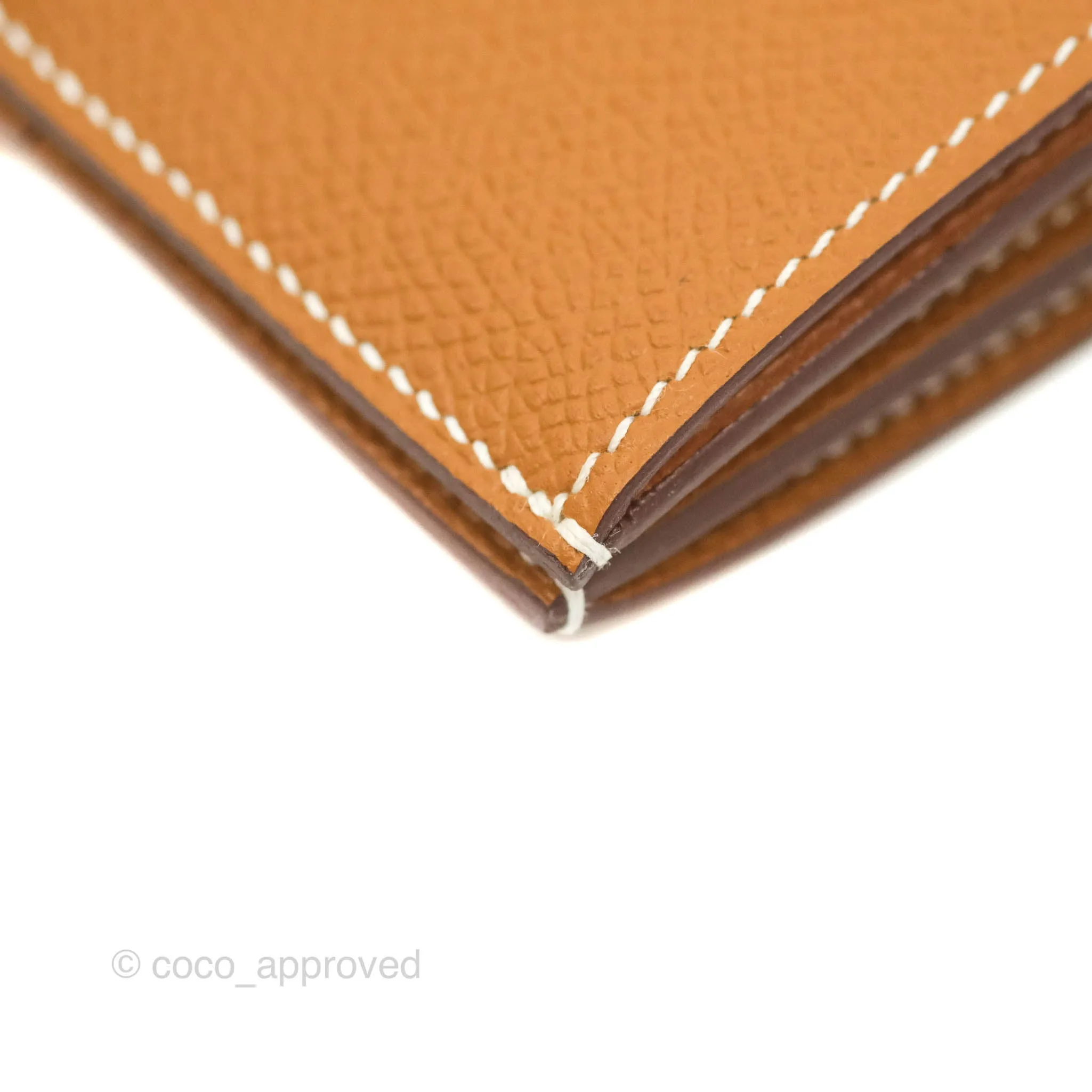 Hermes Bearn Wallet Gold Epsom Palladium Hardware