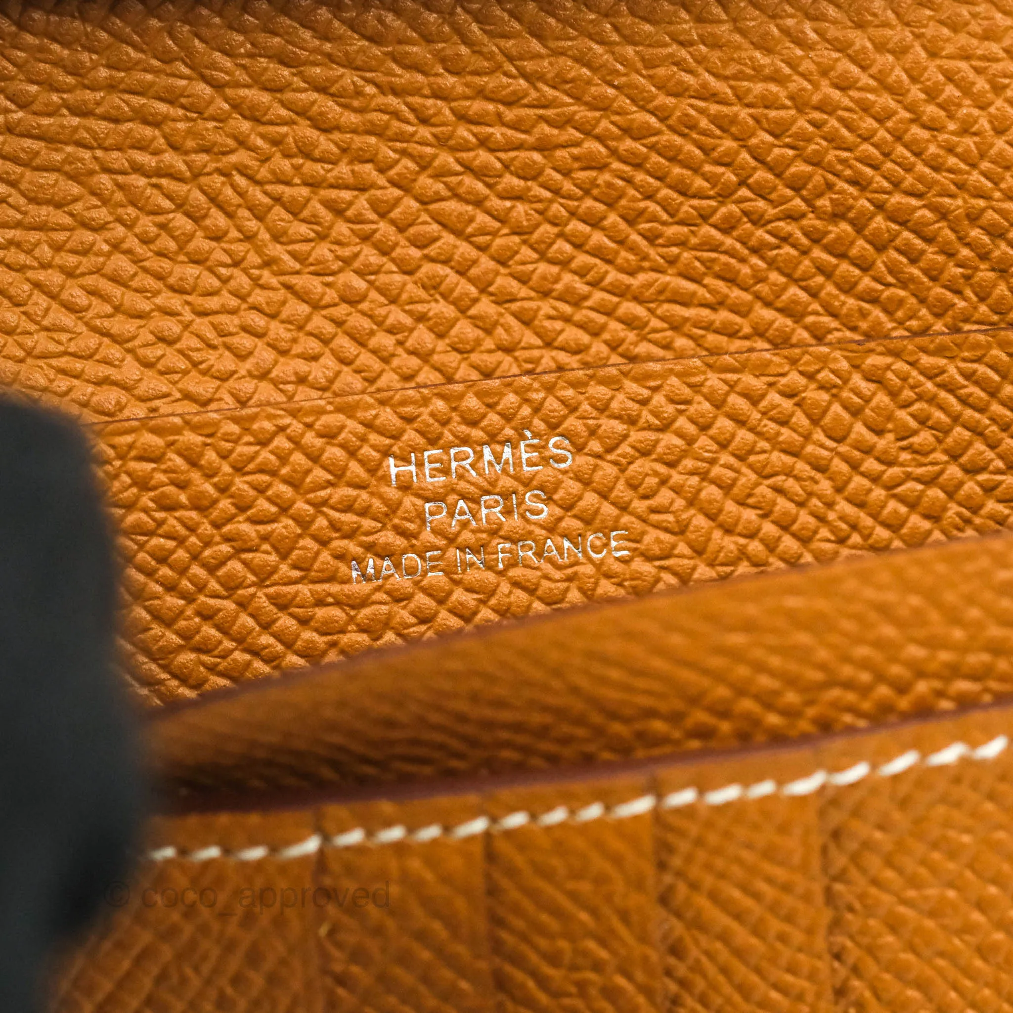 Hermes Bearn Wallet Gold Epsom Palladium Hardware