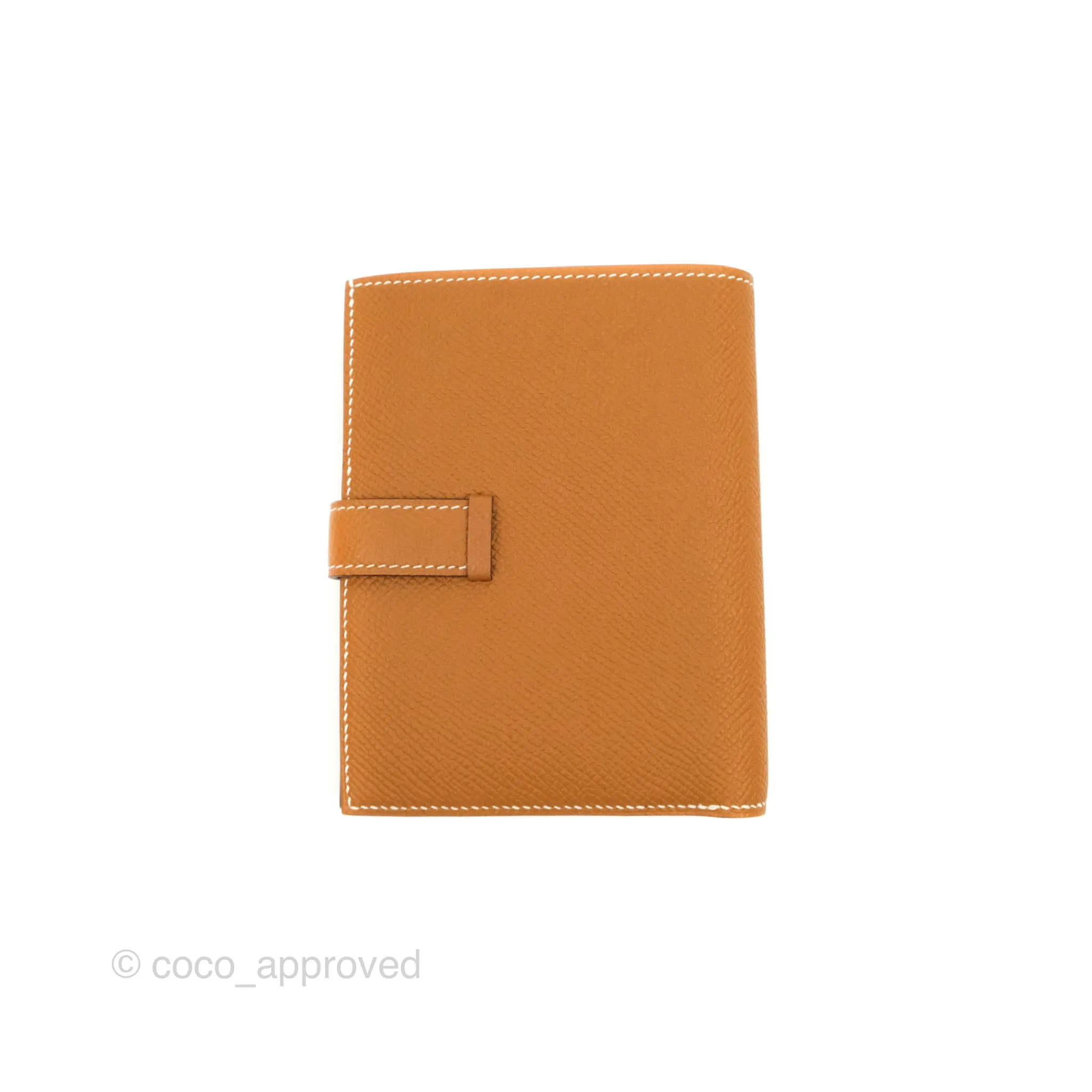 Hermes Bearn Wallet Gold Epsom Palladium Hardware
