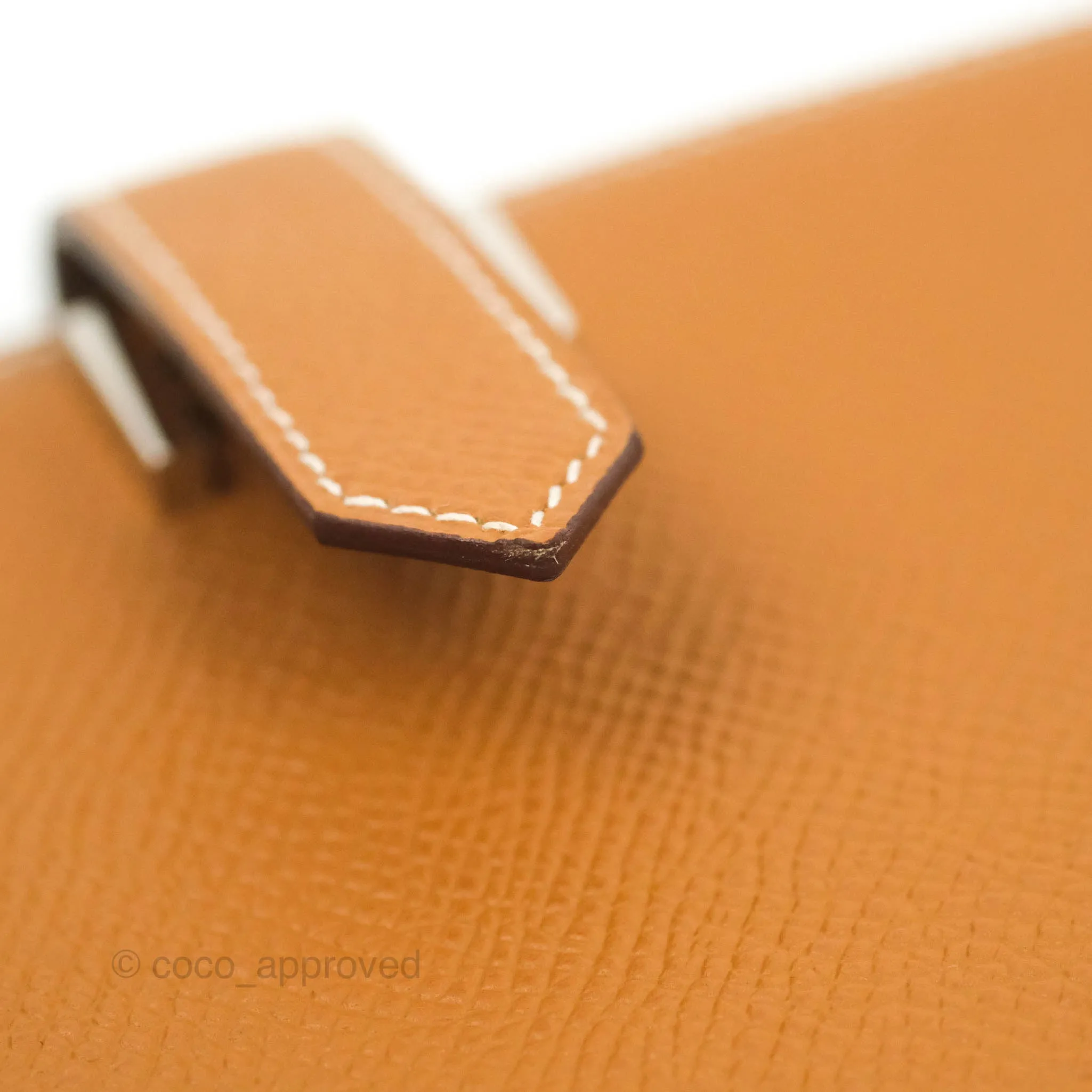 Hermes Bearn Wallet Gold Epsom Palladium Hardware