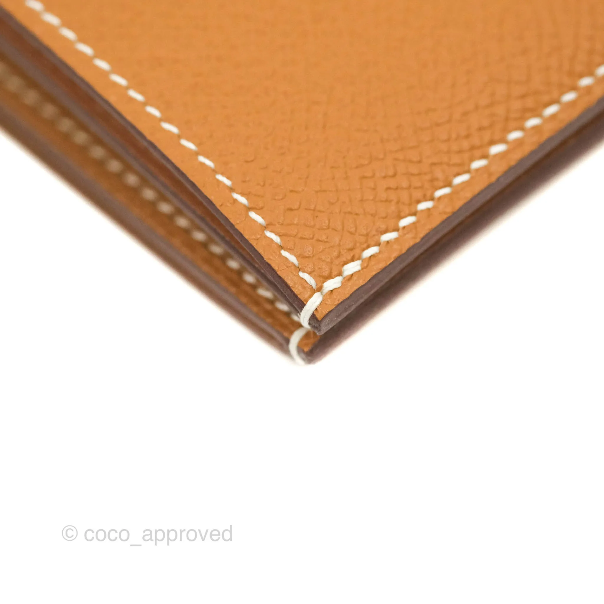 Hermes Bearn Wallet Gold Epsom Palladium Hardware