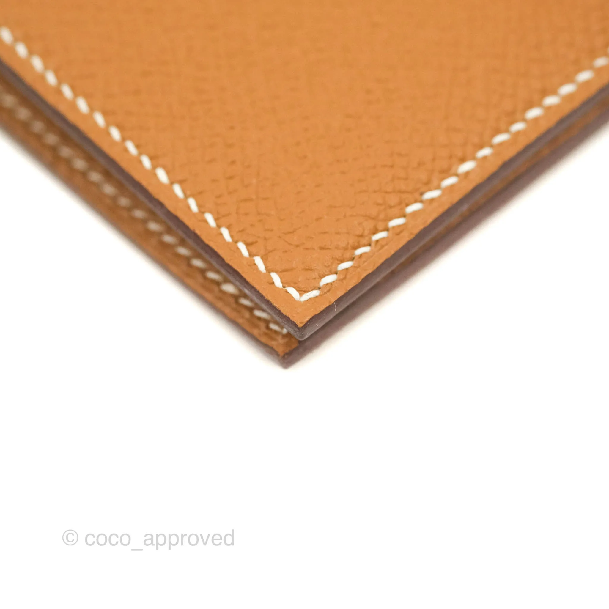 Hermes Bearn Wallet Gold Epsom Palladium Hardware