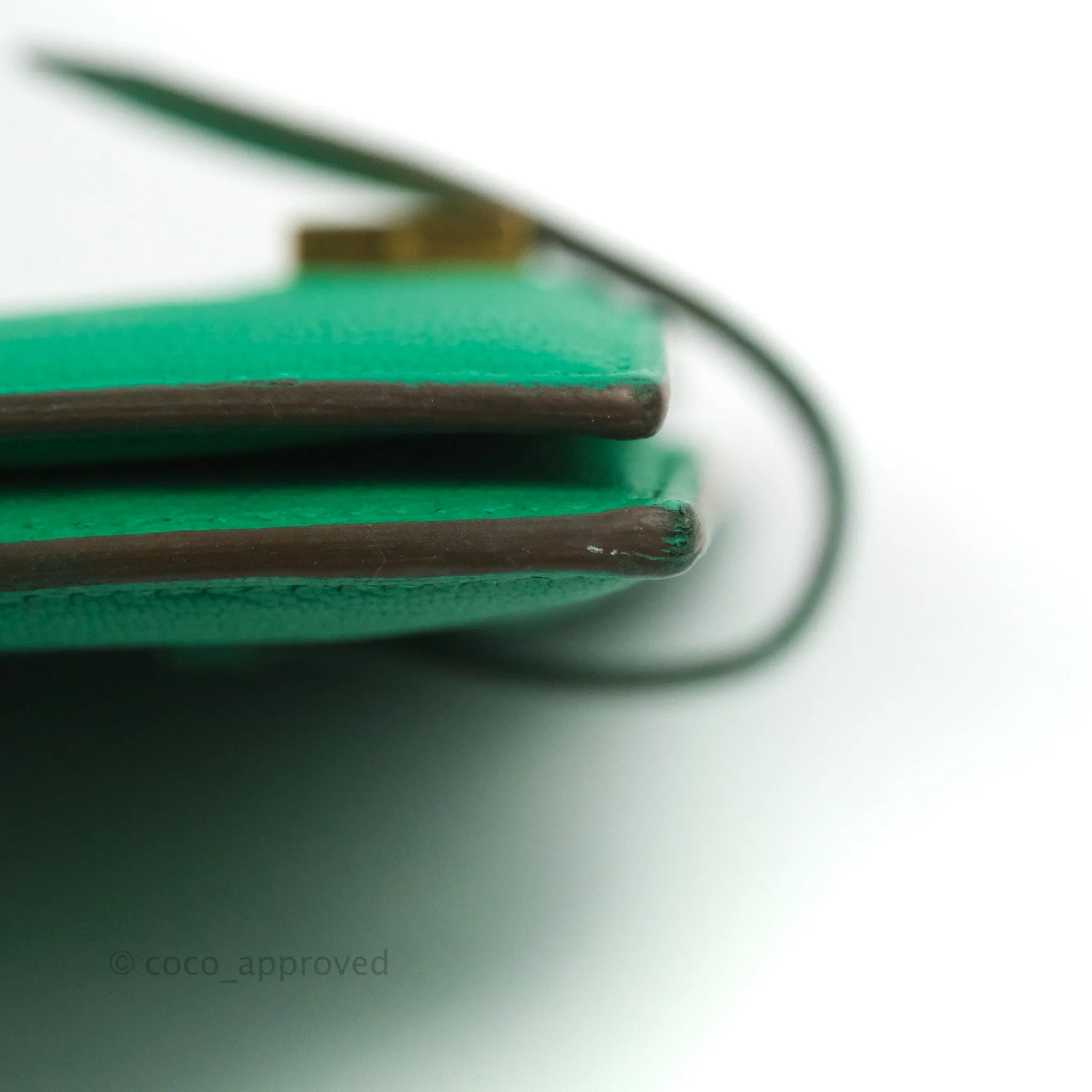Hermes Bearn Wallet Green Chevre Mysore Gold Hardware