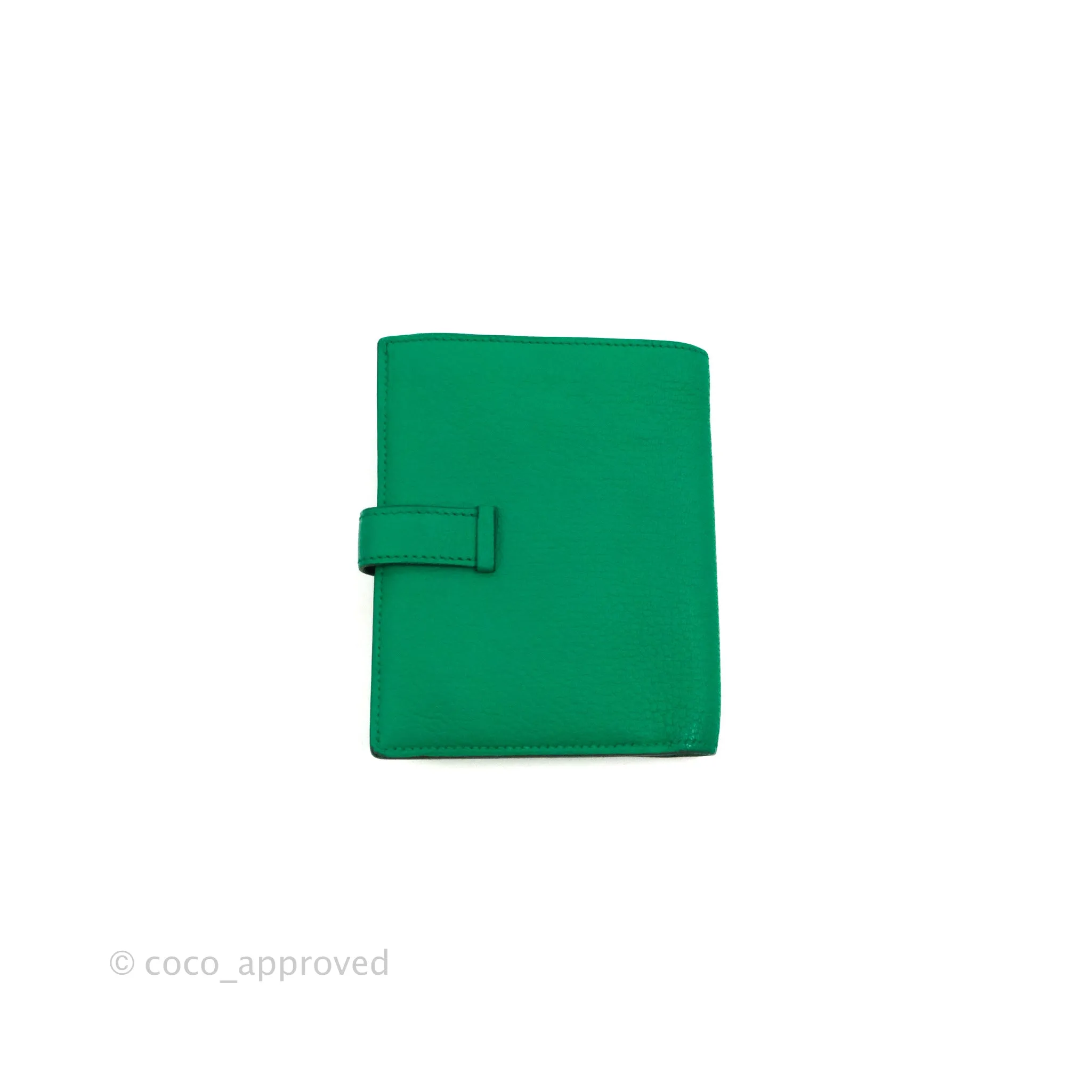 Hermes Bearn Wallet Green Chevre Mysore Gold Hardware