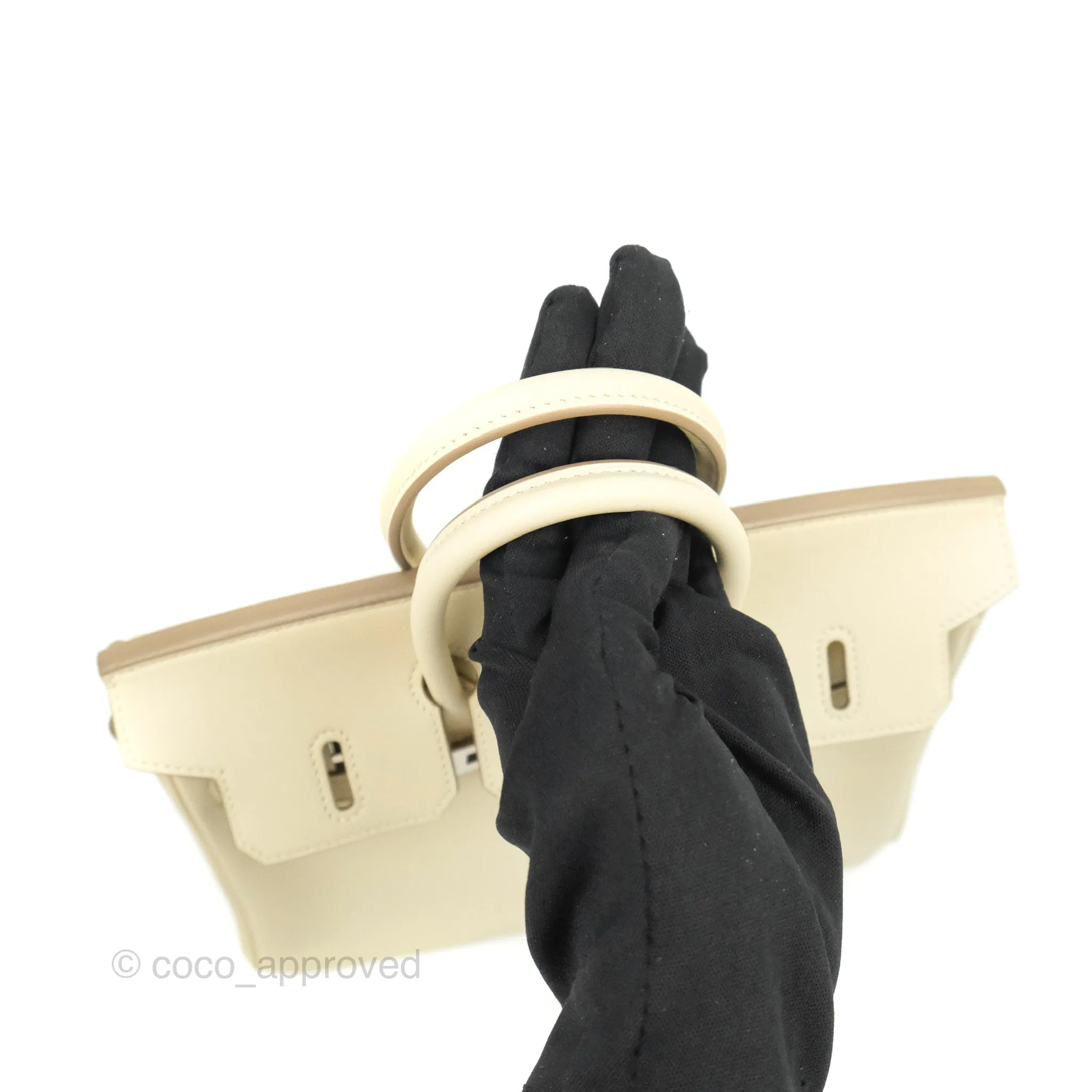 Hermes Birkin 25 Craie Swift Palladium Hardware